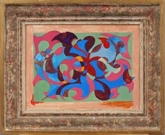 Vintage American Framed Abstract Painting