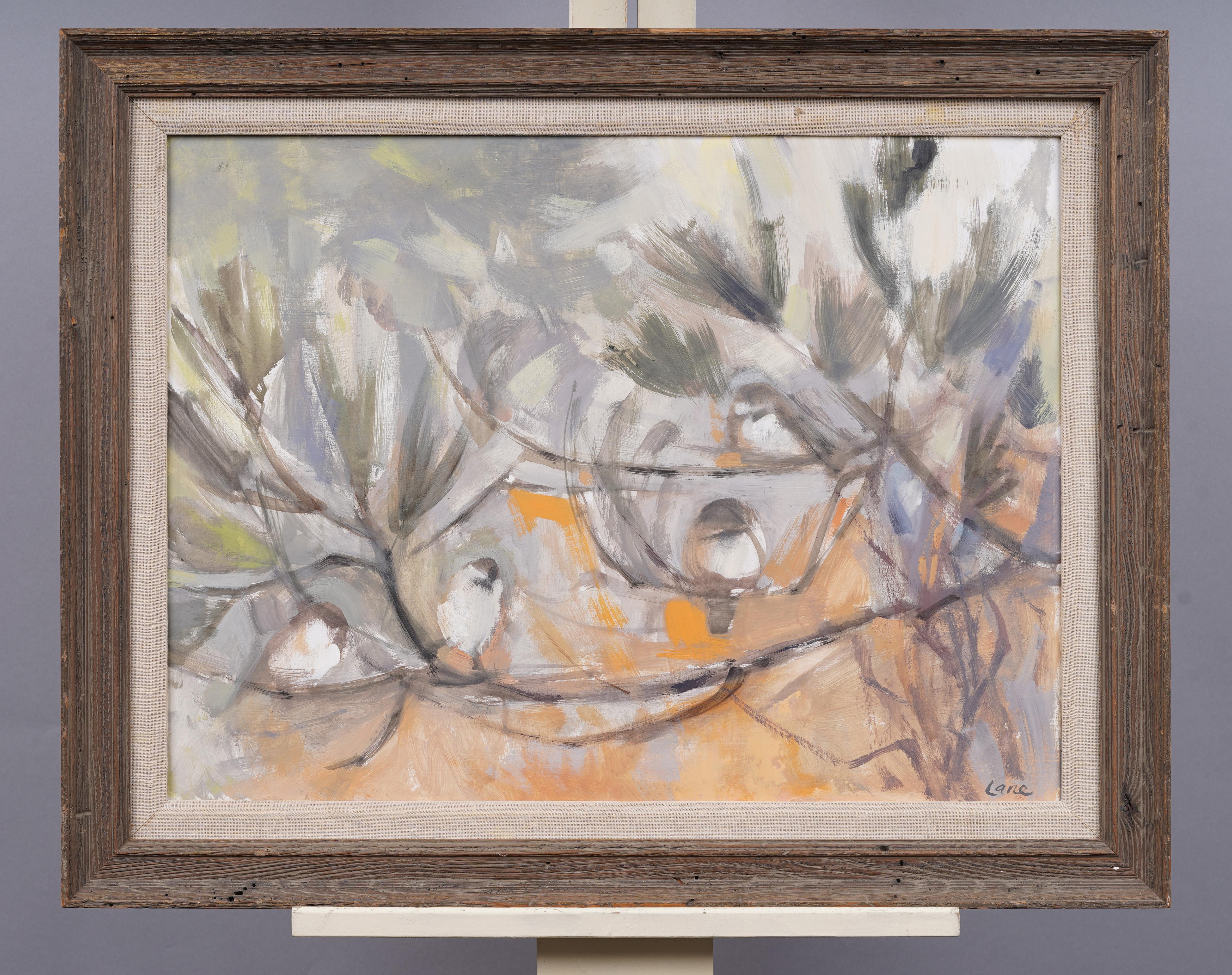 Vintage American Impressionist Birds in Nature Framed Landscape Oil Painting 1