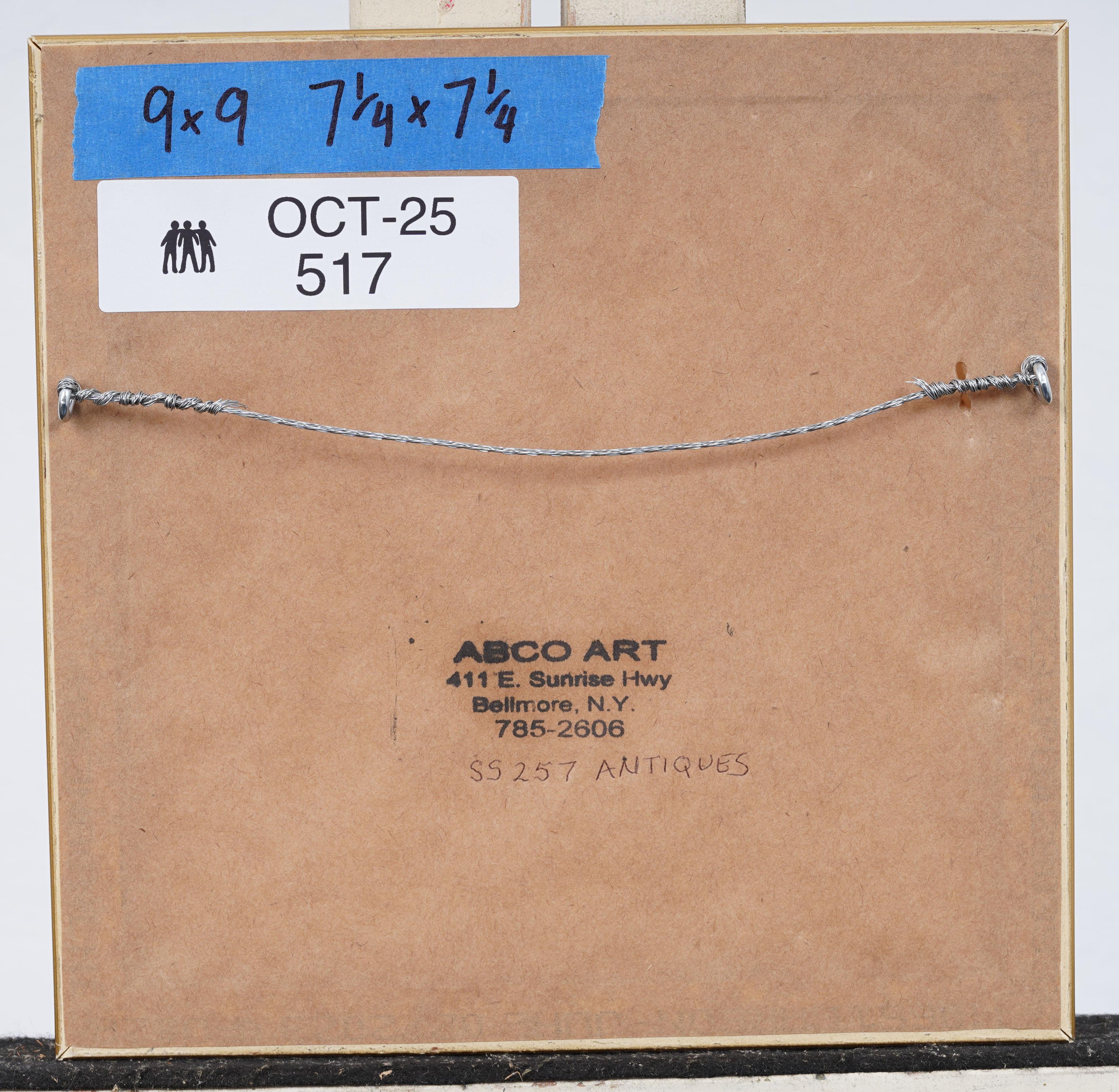 Ritratto di cane impressionista americano d'epoca, dipinto a olio originale incorniciato in vendita 2