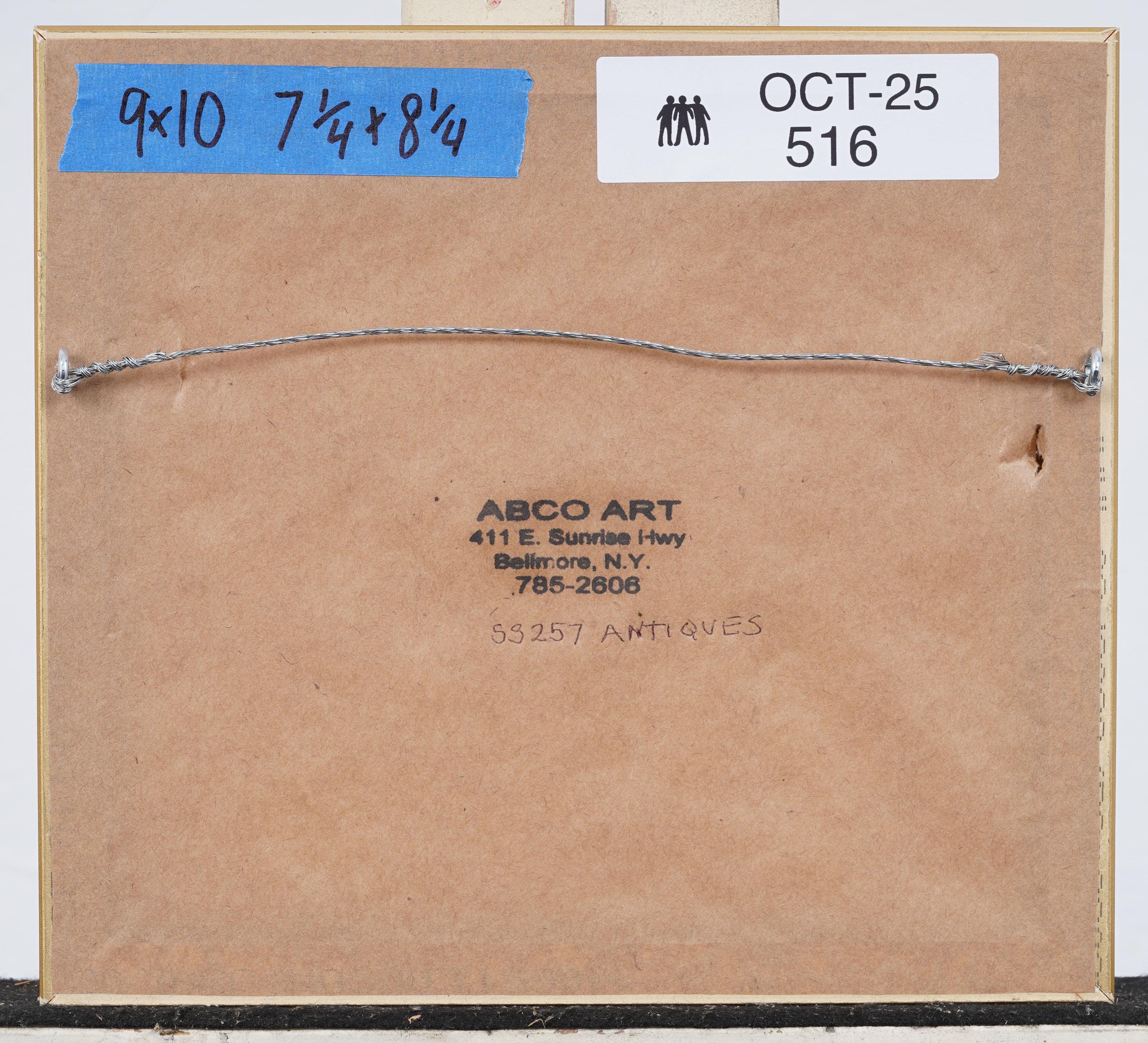 Ritratto di cane impressionista americano d'epoca, dipinto a olio originale incorniciato in vendita 3