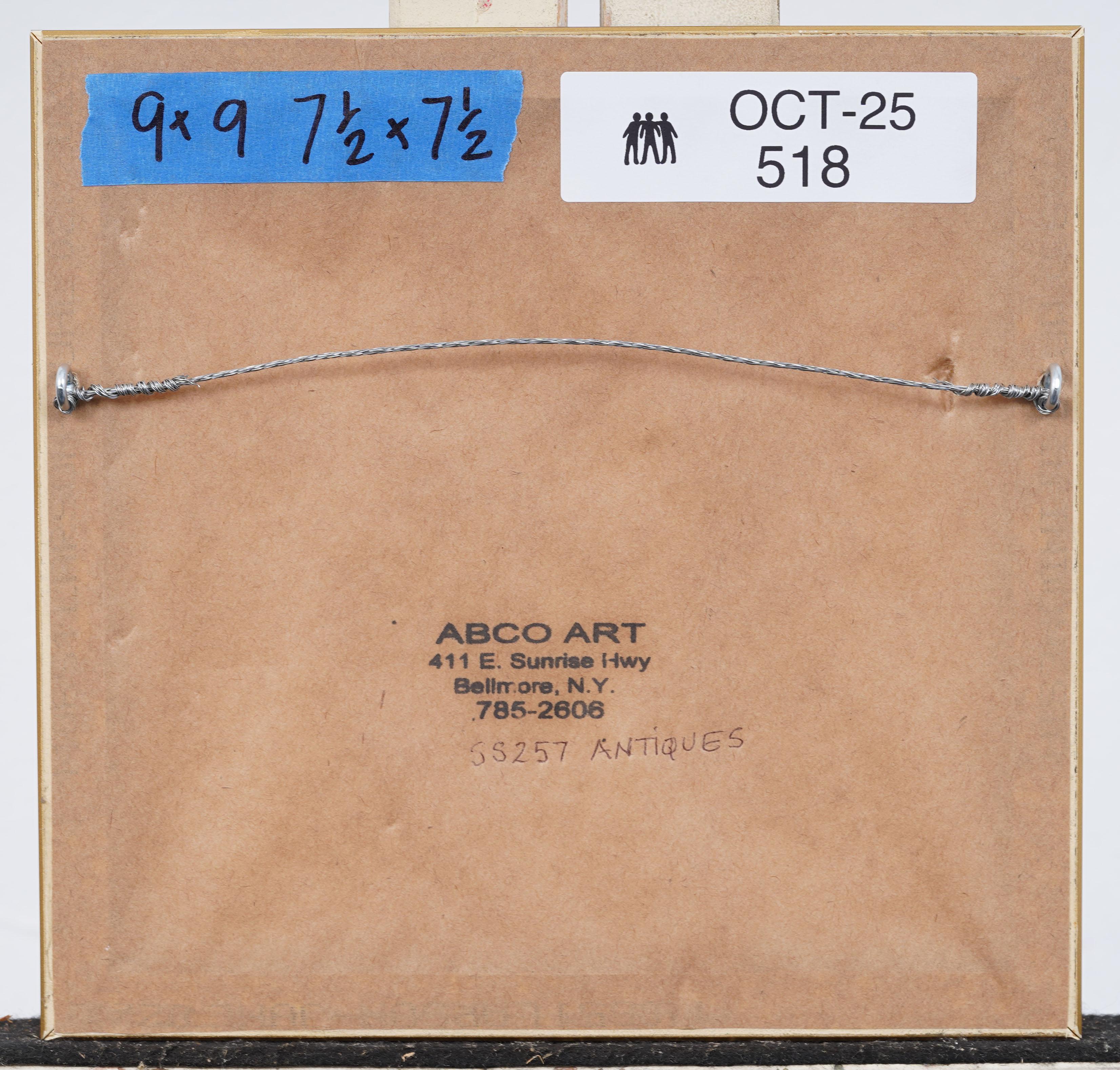 Ritratto di cane impressionista americano d'epoca, dipinto a olio originale incorniciato in vendita 3