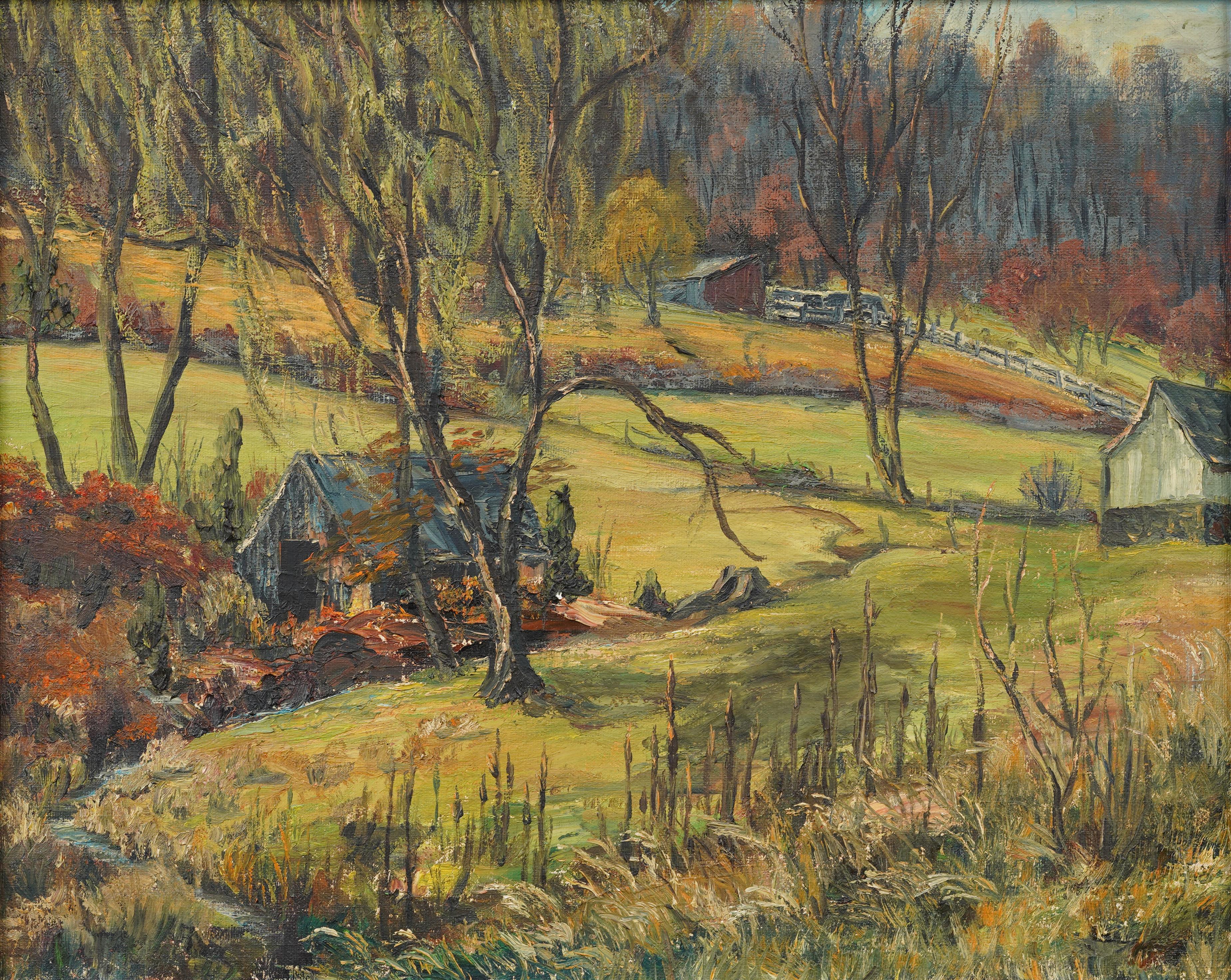 Huile sur toile, 18 x 22 pouces sur l'ensemble, 16 x 20 pouces sur l'image.


Peinture impressionniste américaine vintage.  Huile sur toile.  Encadré.  



