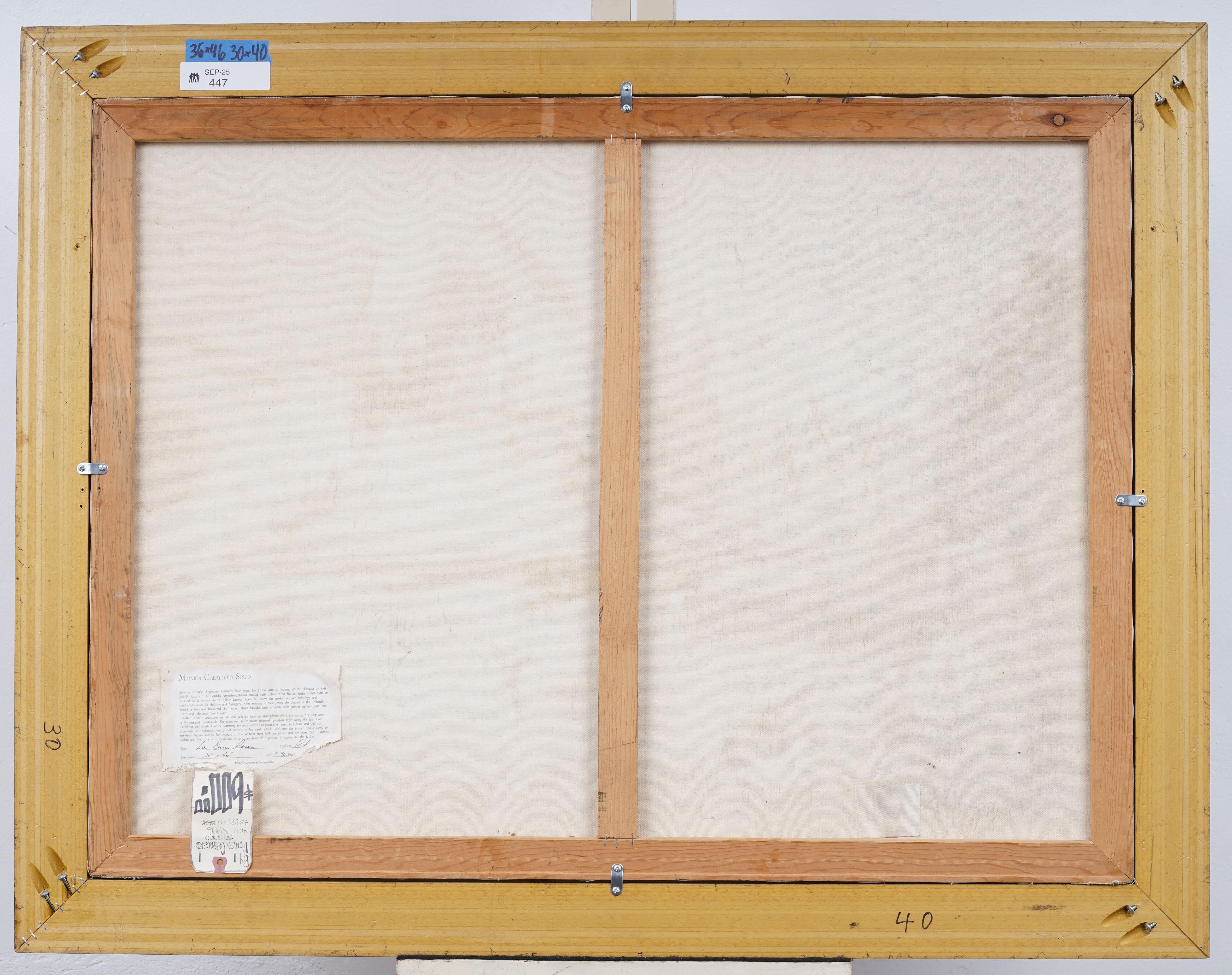 Vintage American Impressionist Landschaft signiert Giltwood gerahmte Ölgemälde im Angebot 3