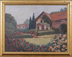 Vintage American Impressionist Landscape Signed Giltwood Framed Oil Painting