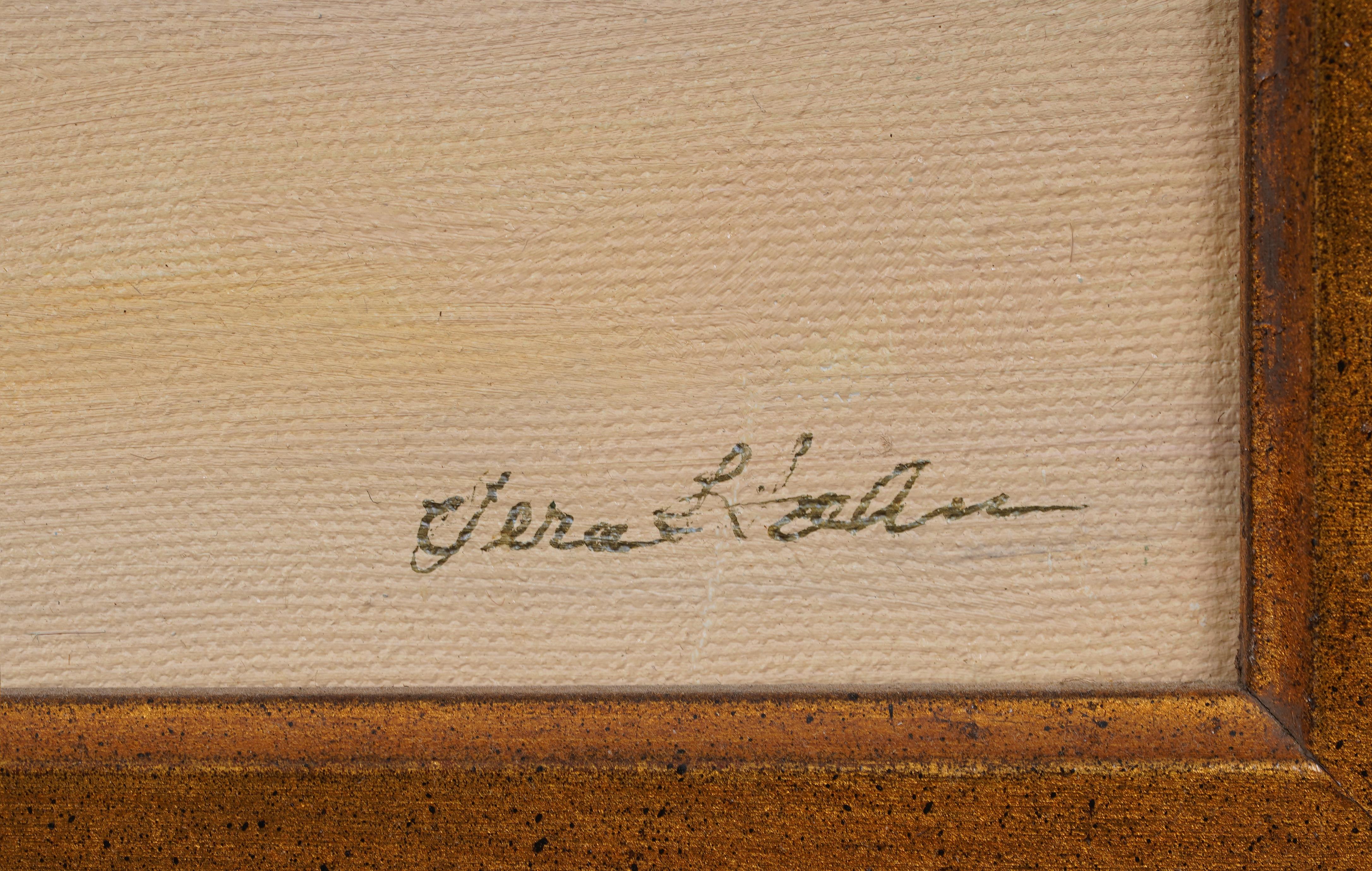 Vintage Impresionista Americano Firmado Escena de Playa Enmarcado Pintura al Óleo Original 1