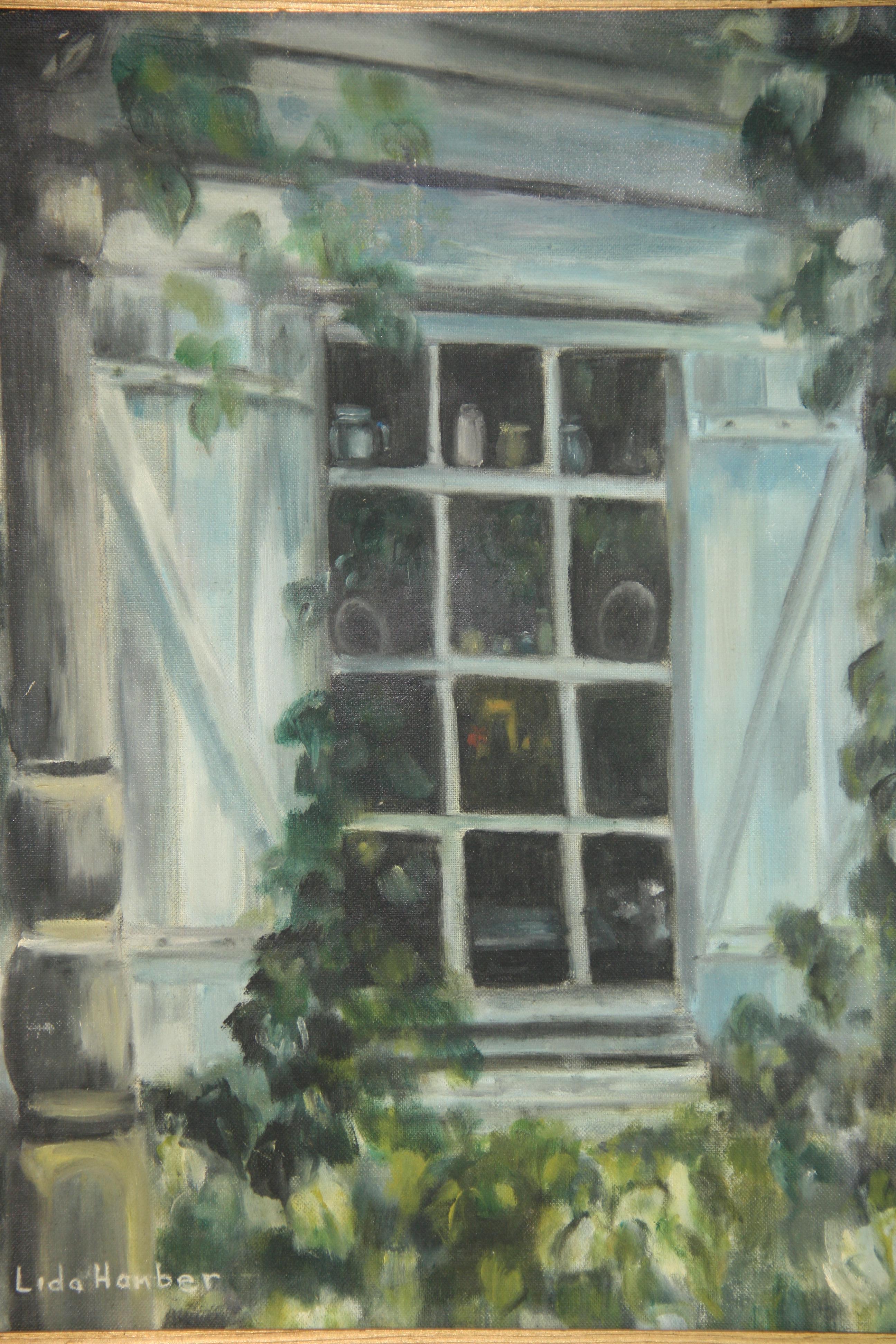 Pittura ad olio moderna americana d'epoca 