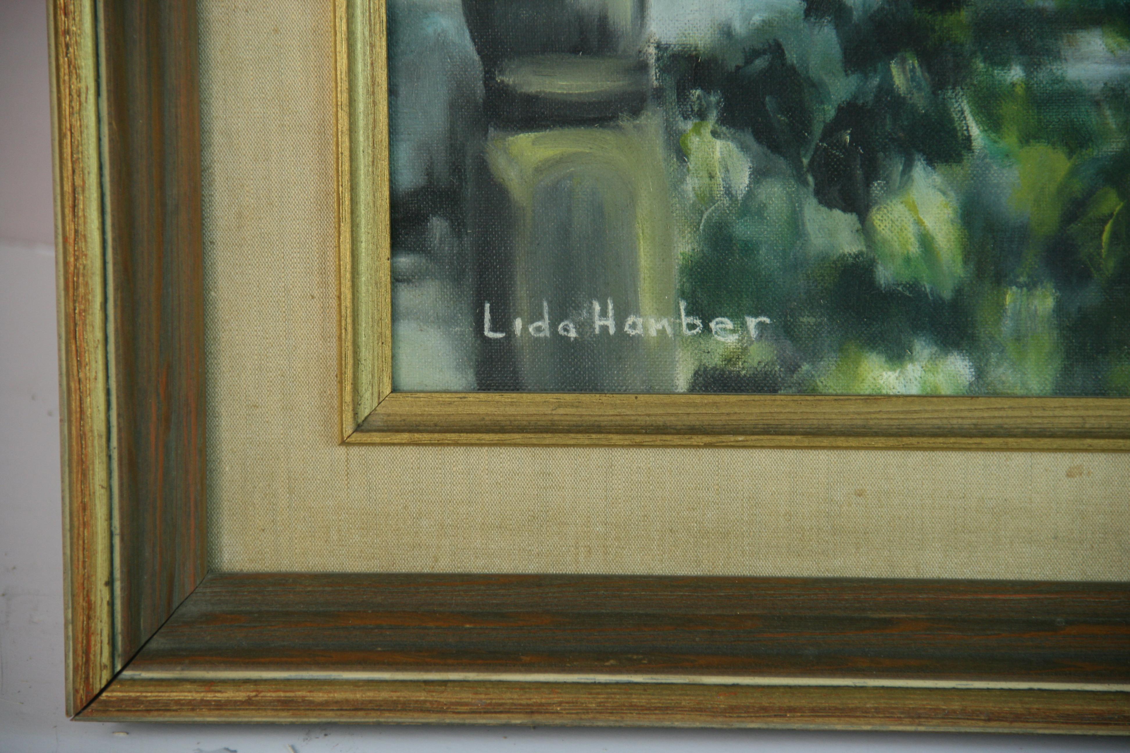 Pittura ad olio moderna americana d'epoca 