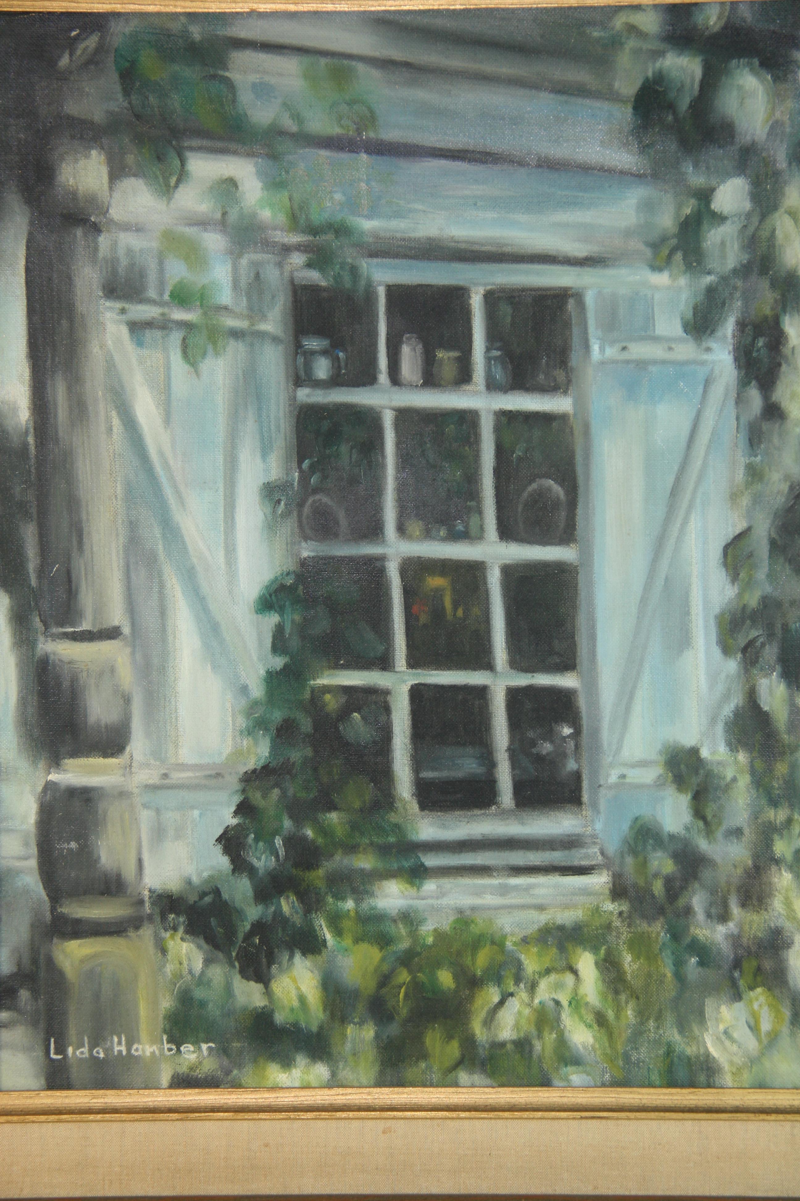 Pittura ad olio moderna americana d'epoca 