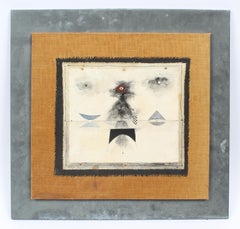 Vintage American Modernist Abstract Chicken Signed Cubist Original Oil Painting