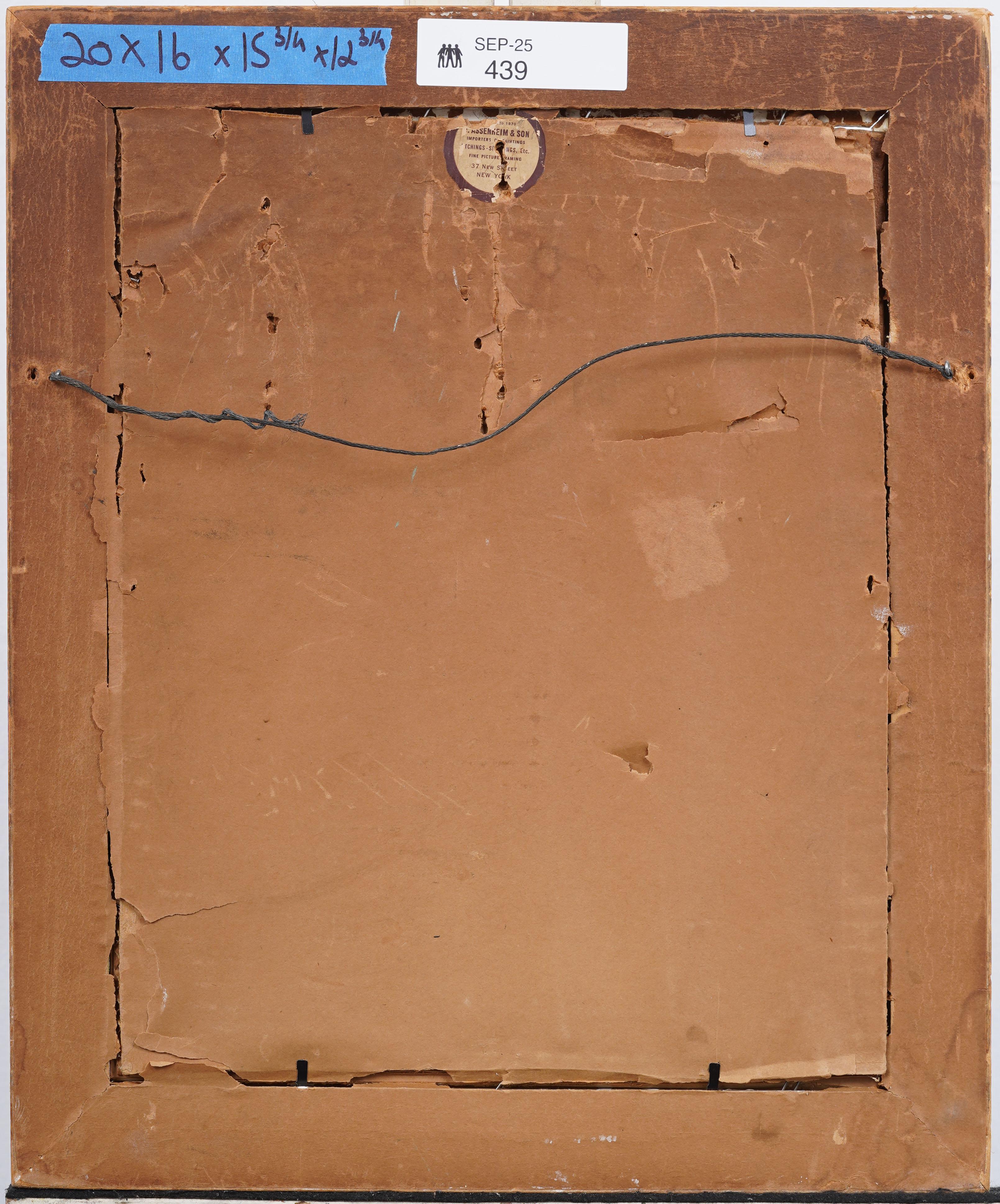 Vintage American Modernist Abstract Flower Still Life Signed Framed Oil Painting en vente 6