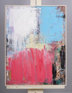 Vintage American Modernist Abstract Framed Original Oil Painting