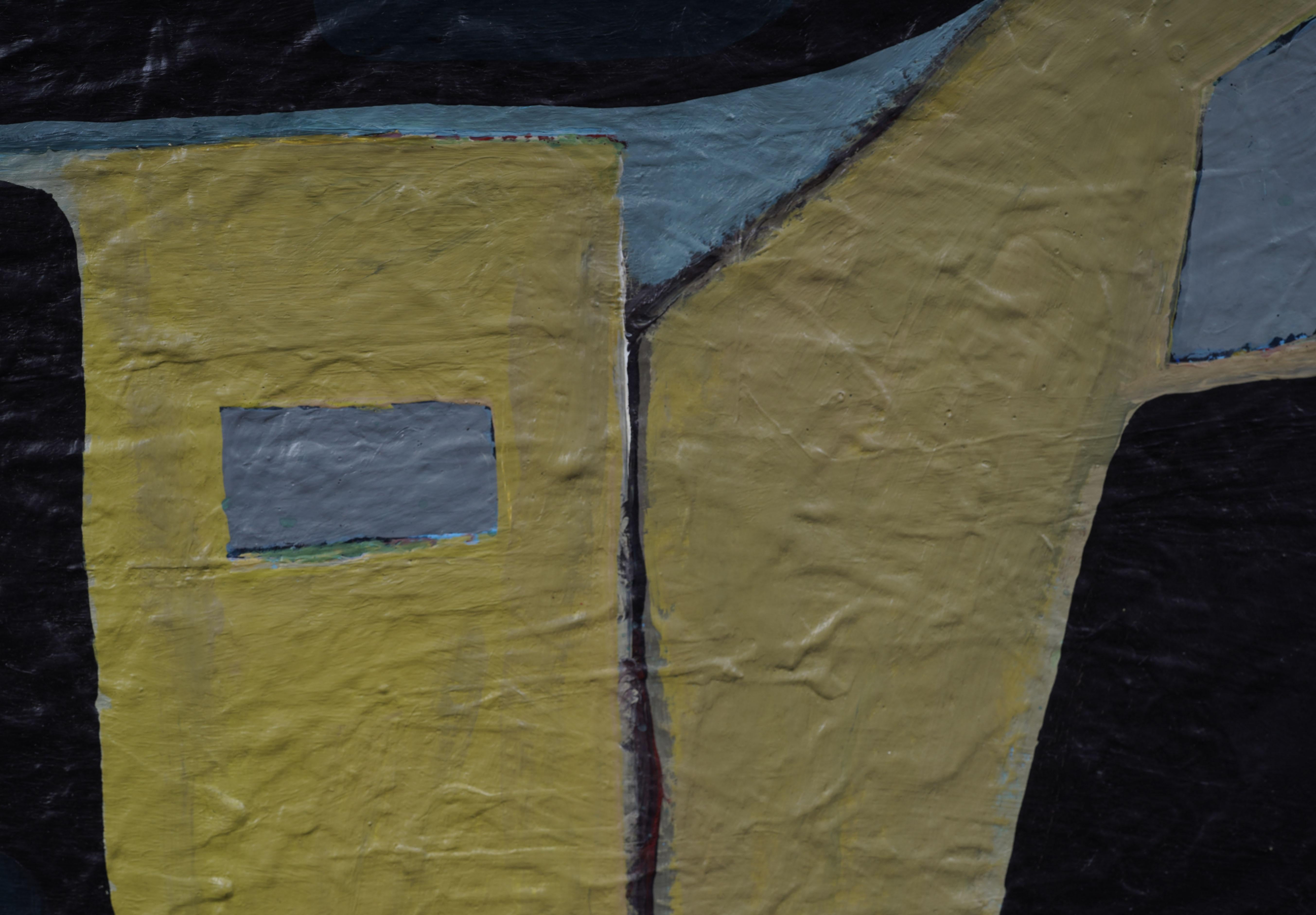 Vintage American Modernist Abstract Original Oil Painting Encadré en vente 2