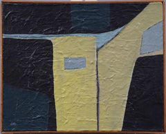 Vintage American Modernist Abstract Framed Original Oil Painting