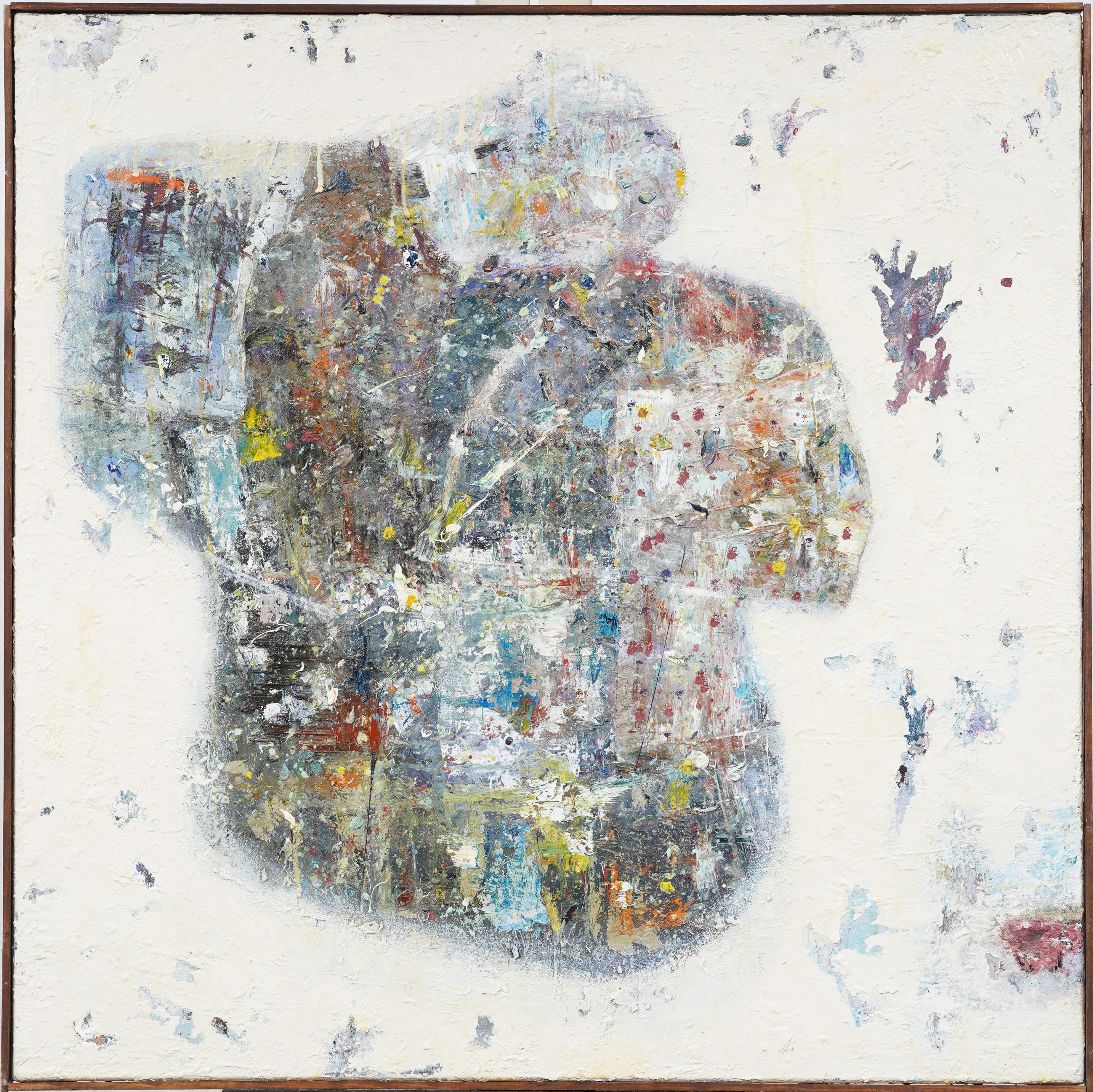 Vintage American Modernist Abstract Framed Original Oil Painting