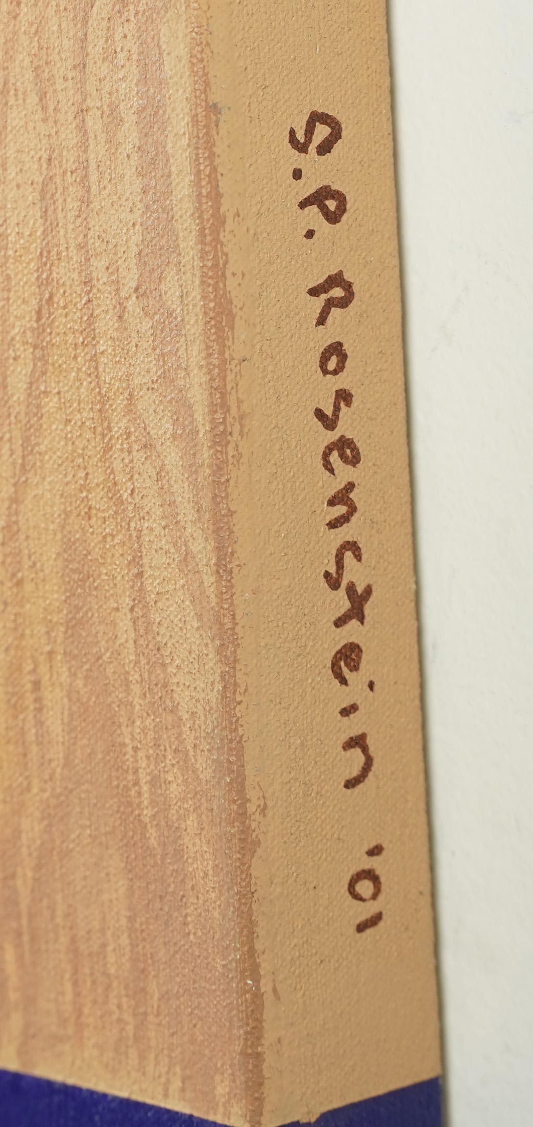 Pittura ad olio firmata astratta modernista americana d'epoca.  Olio su tela.  Firmato. 