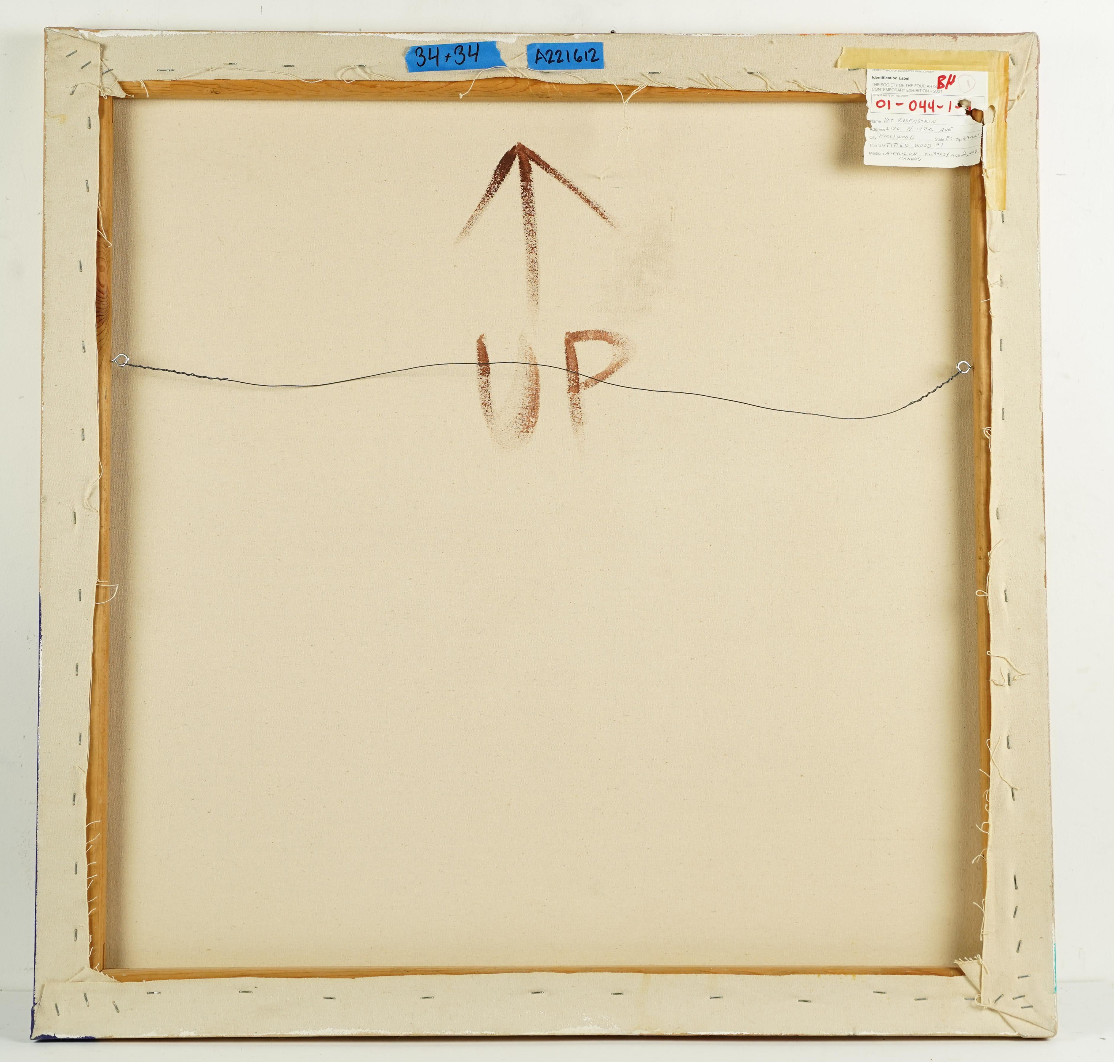 Pittura ad olio vintage modernista astratta di grandi dimensioni firmata Tromp L'Oeil in vendita 1