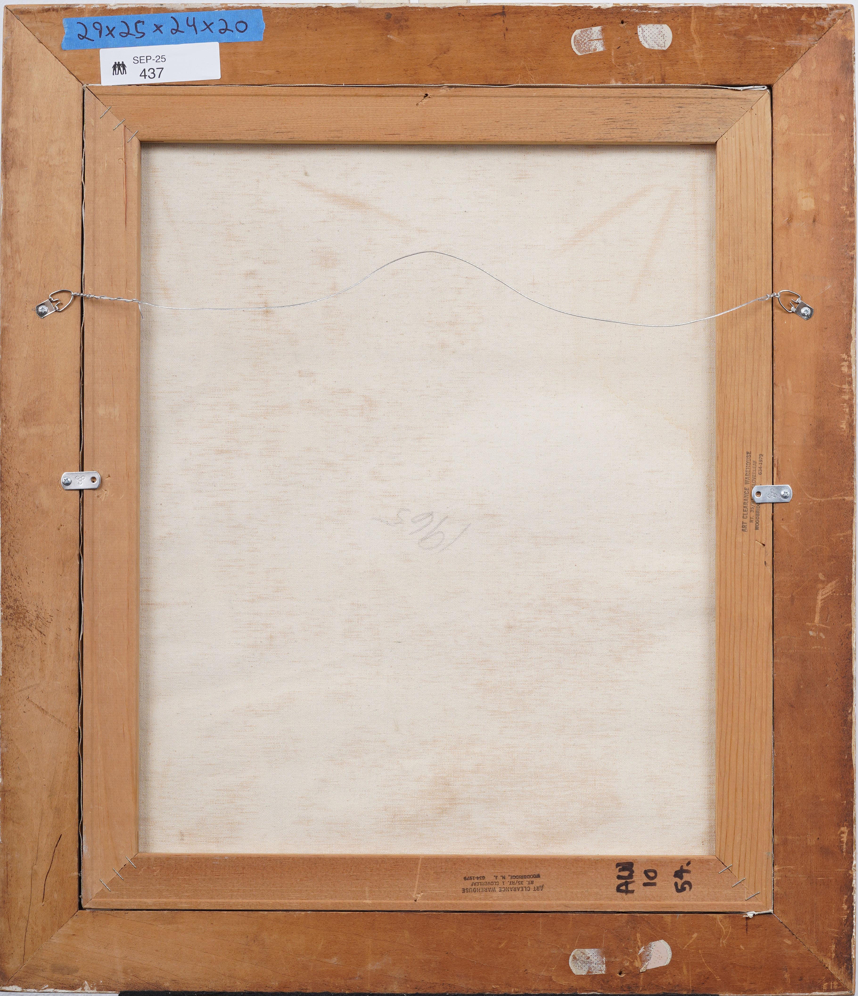 Vintage American Modernist Artist Studio Fauvist Portrait Framed Oil Painting For Sale 5