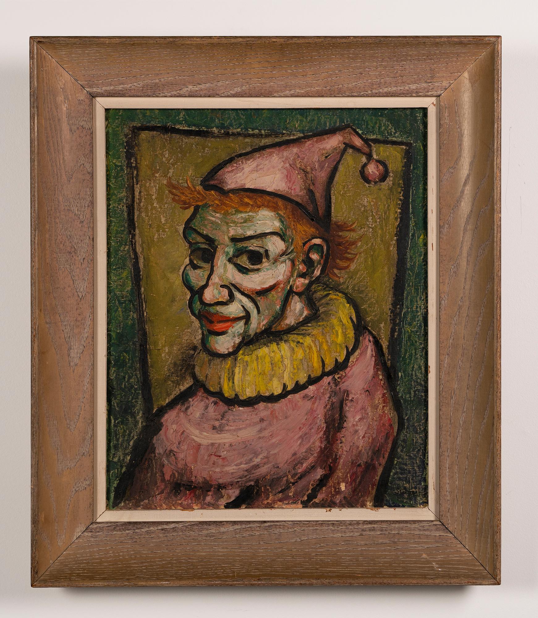 oil painting clown