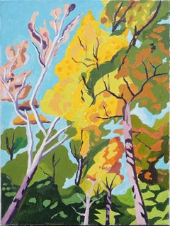 Vintage American Modernist Fauvist Landscape Oil Painting