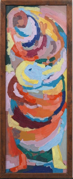 Vintage American Modernist Framed Abstract Painting