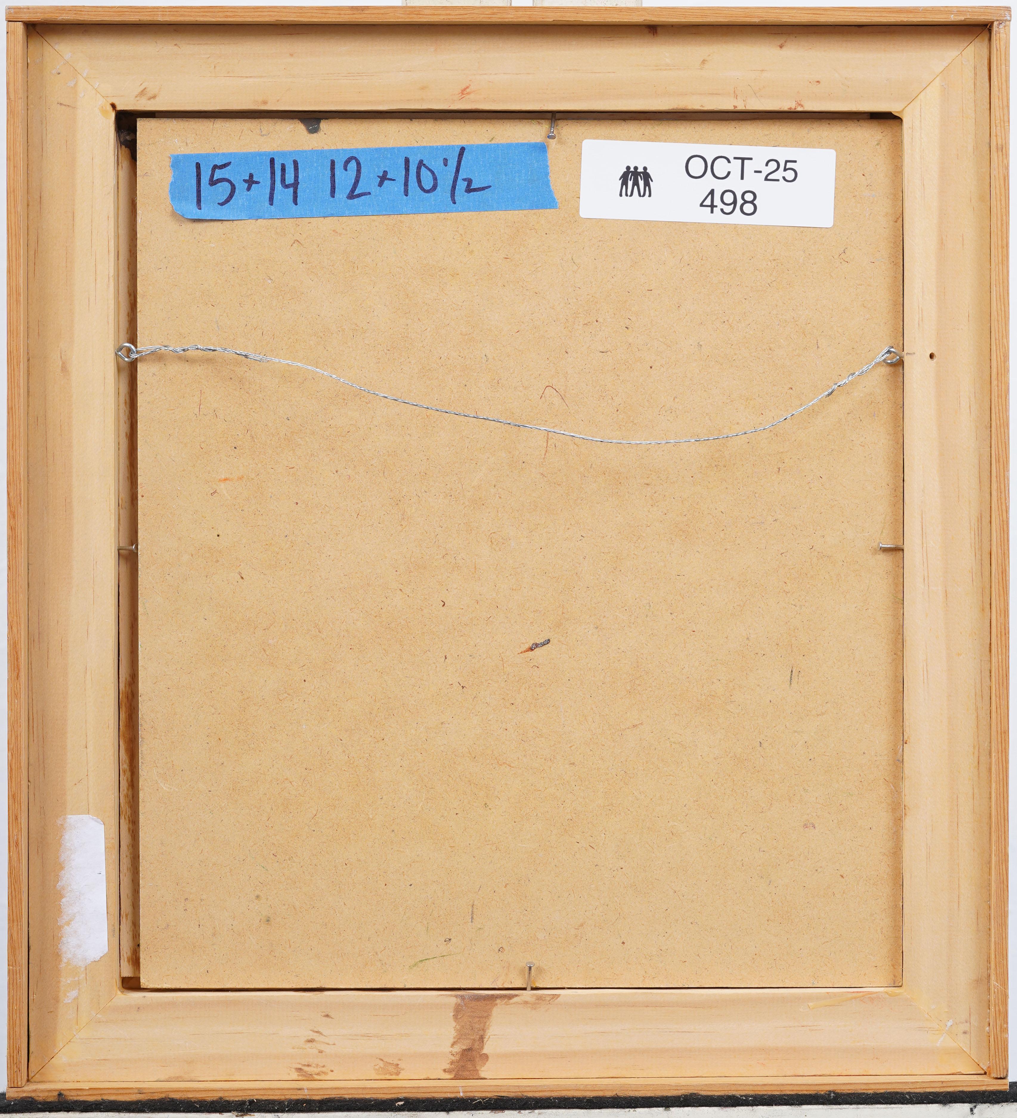 Vintage American Modernist Gerahmte Landschaft Signiert Fall River Szene Ölgemälde im Angebot 1