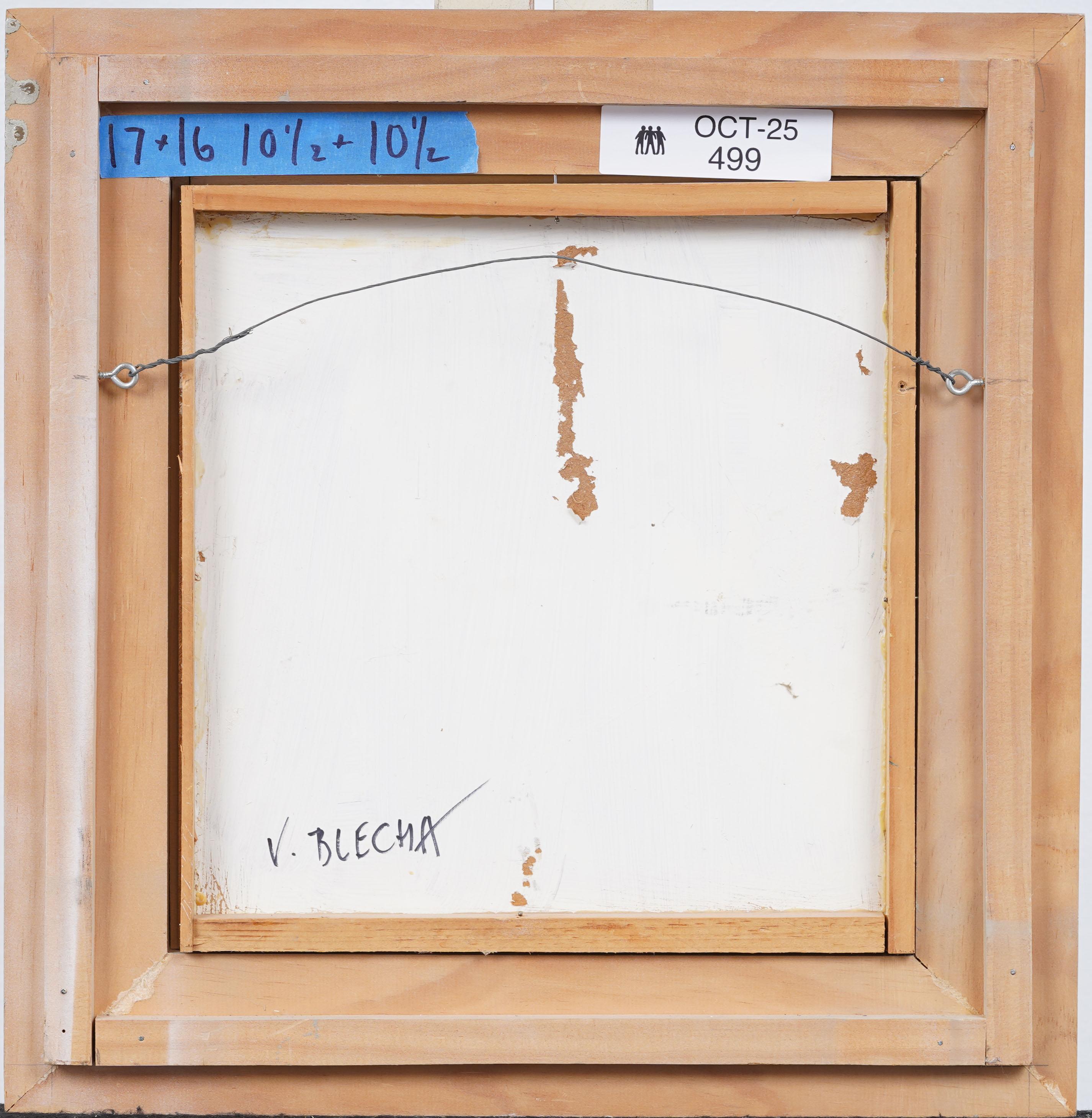 Vintage American Modernist gerahmt signiert Blume Stillleben  Ölgemälde im Angebot 2