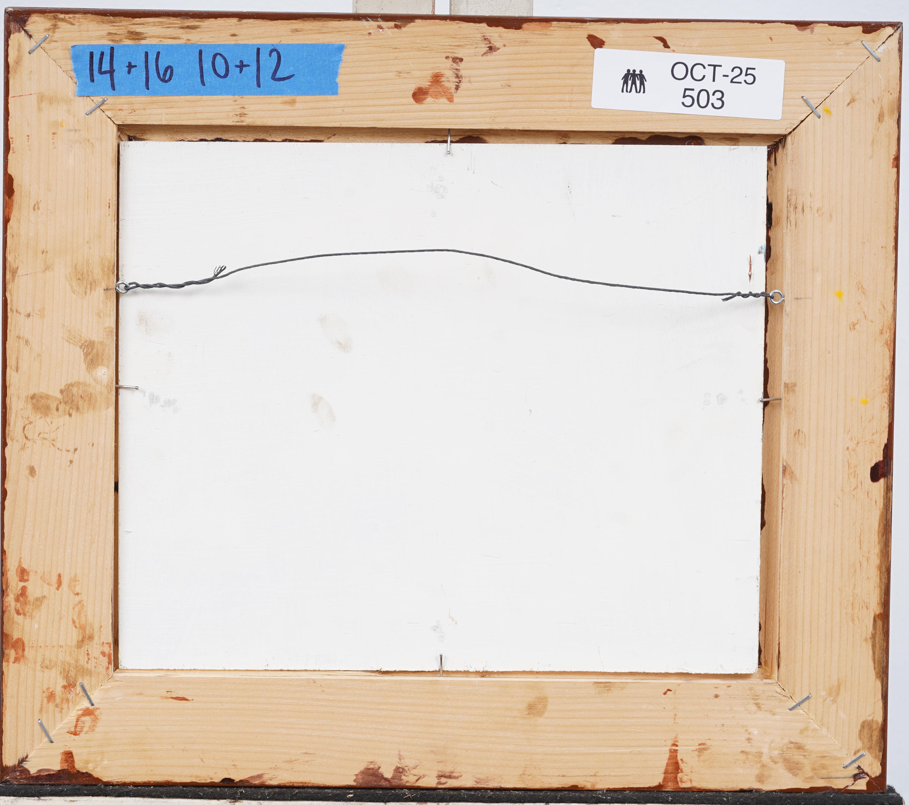 Vintage American Modernist gerahmt signiert Blume Stillleben  Ölgemälde im Angebot 2