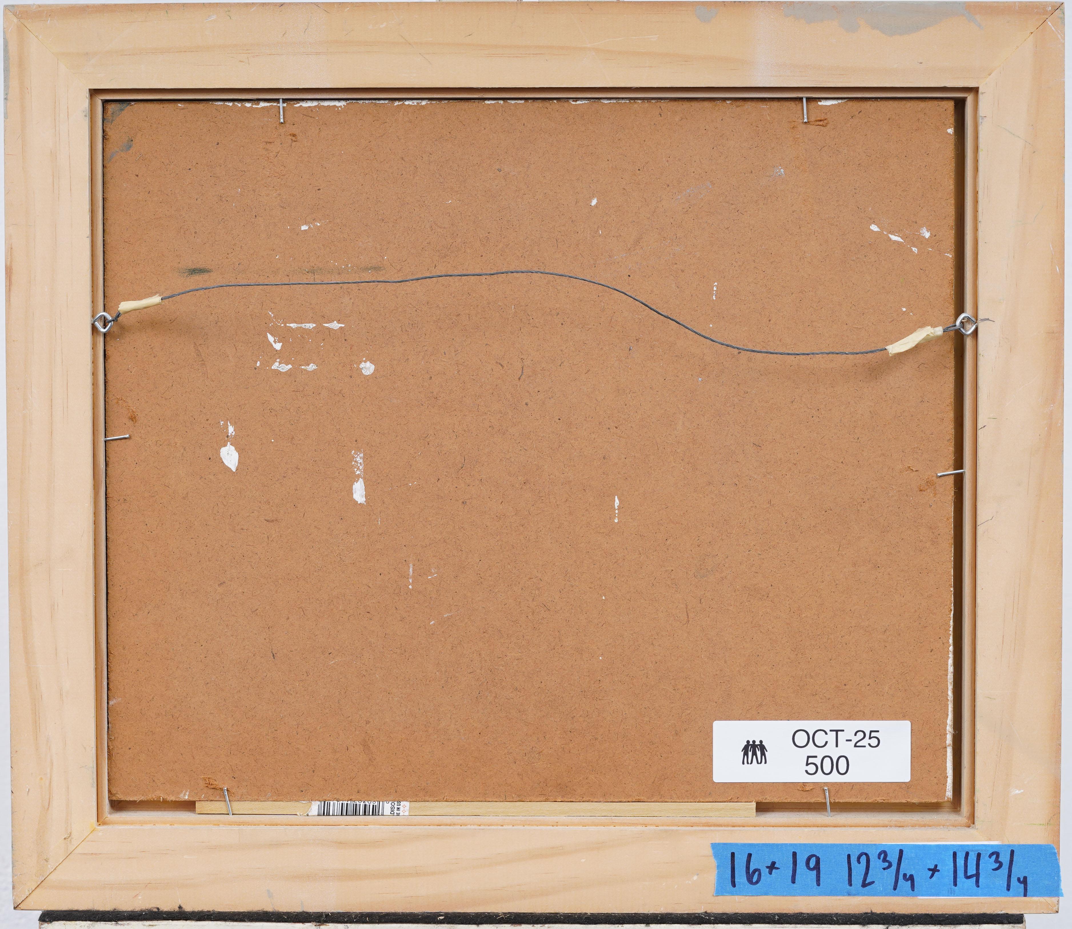 Vintage American Modernist gerahmt signiert Küche Tisch Stillleben Ölgemälde im Angebot 2