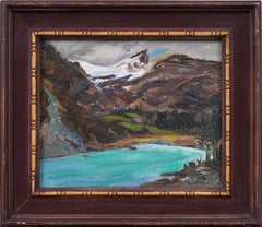 Landschaftsgemälde auf Karton