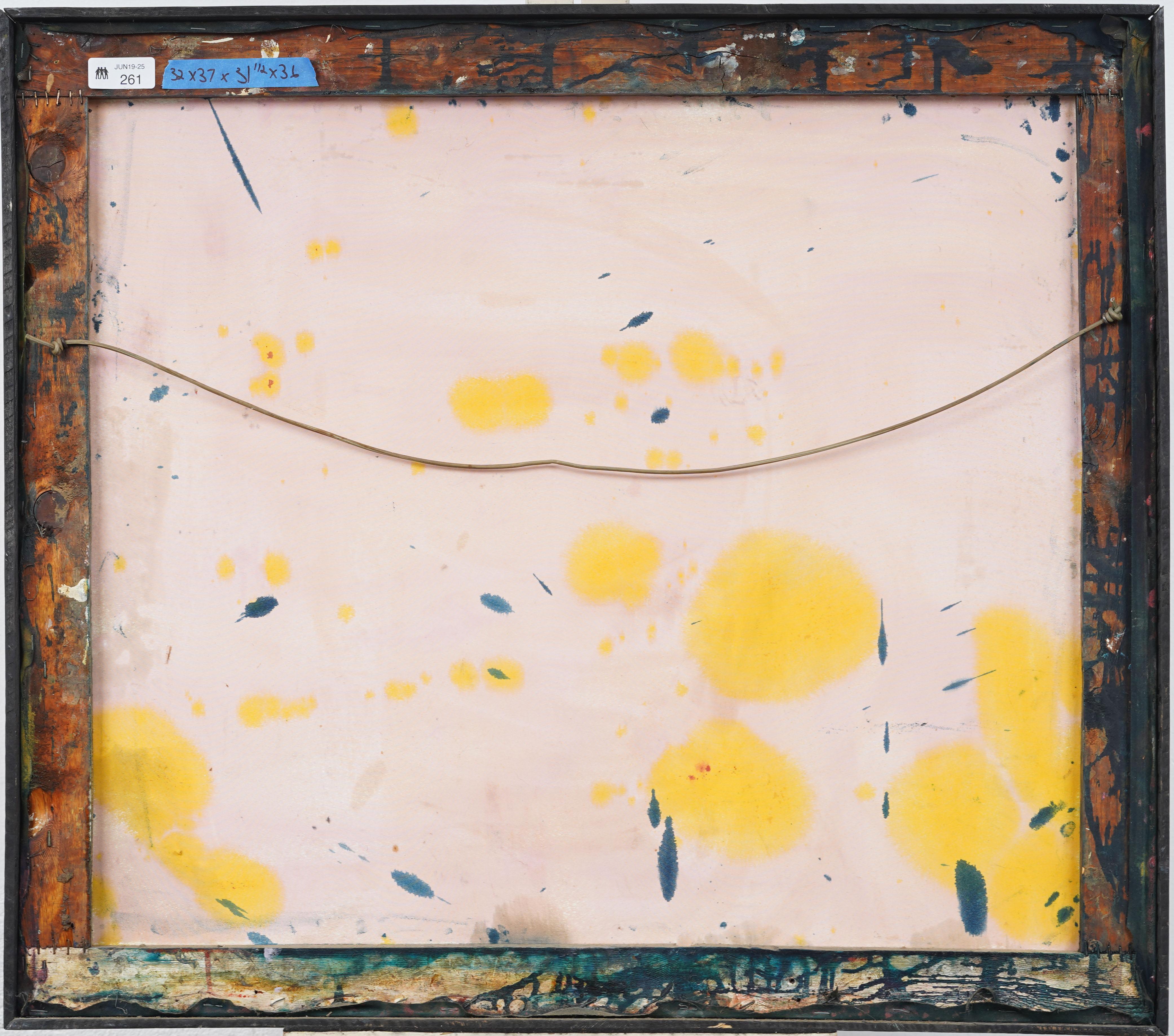 Pittura ad olio figurativa vintage modernista americana firmata Espressionismo astratto in vendita 5