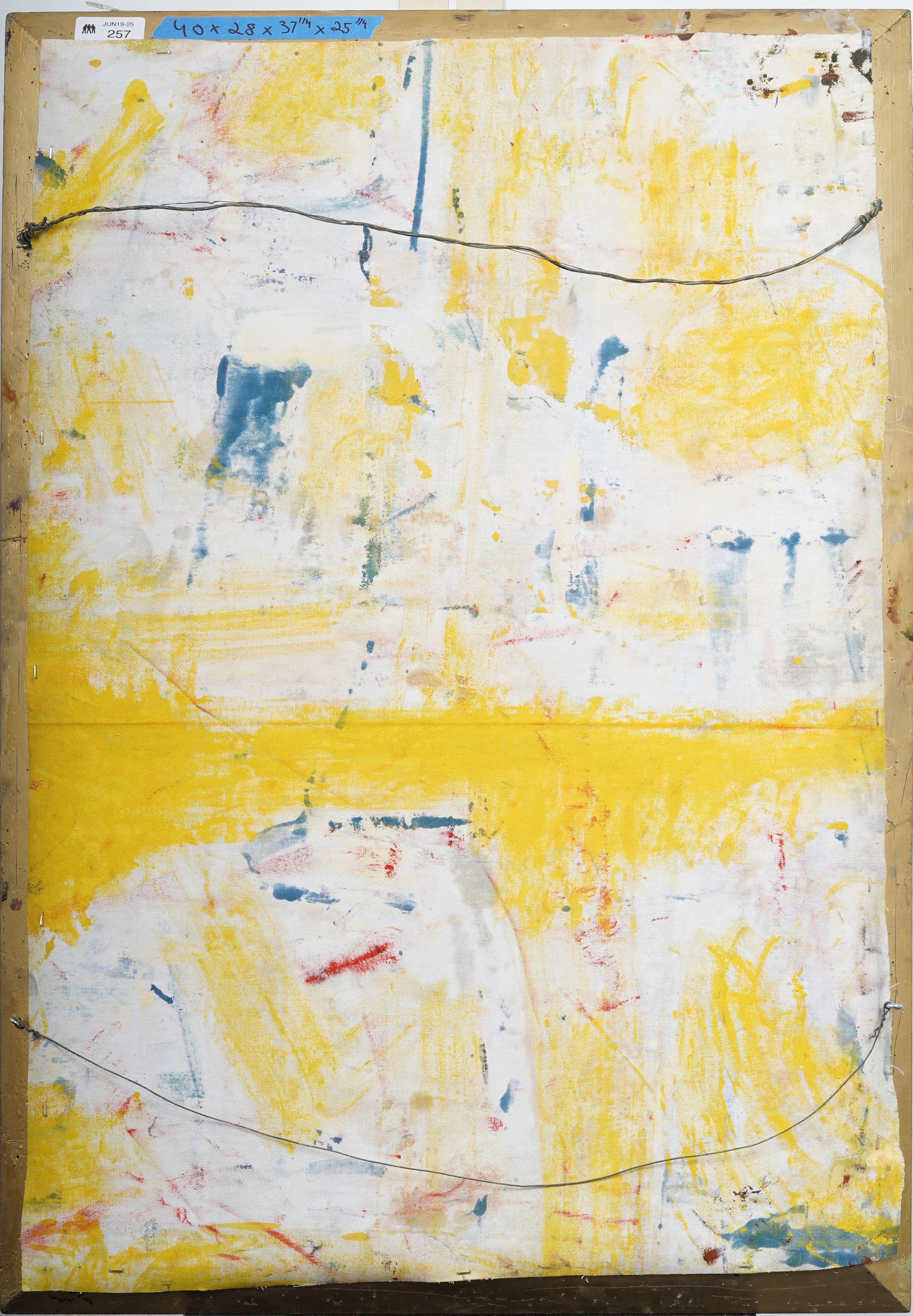 Vintage American Modernist Signed Abstract Expressionist Framed Oil Painting For Sale 4