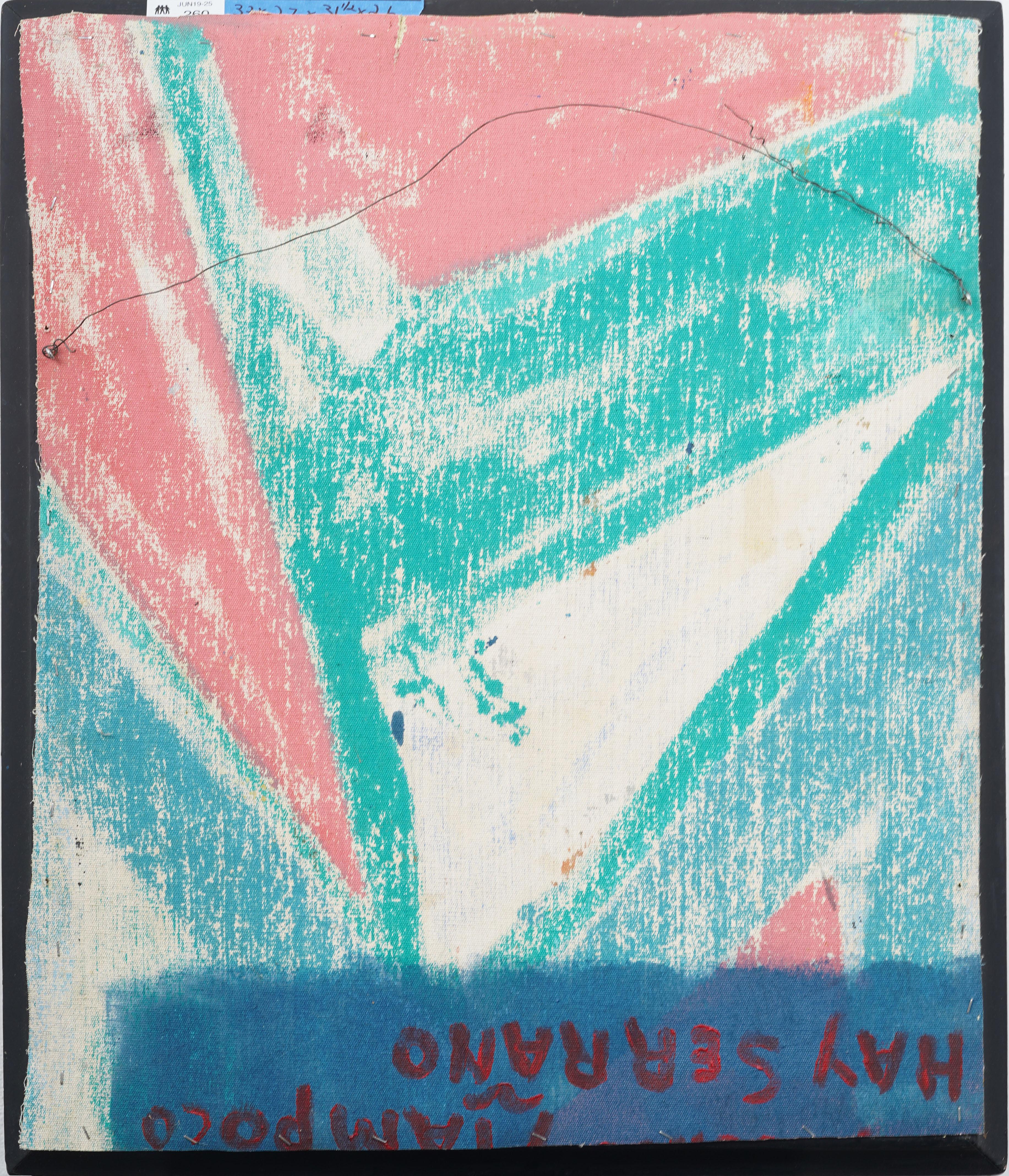 Vintage American Modernist Signed Abstract Expressionist Framed Oil Painting For Sale 5