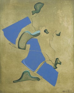 Vintage American Modernist Surreal Abstract Figural Signed Framed Oil Painting