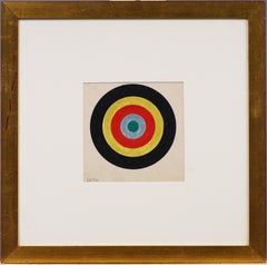 Vintage American New York School Abstract Geometric Signed Original Painting