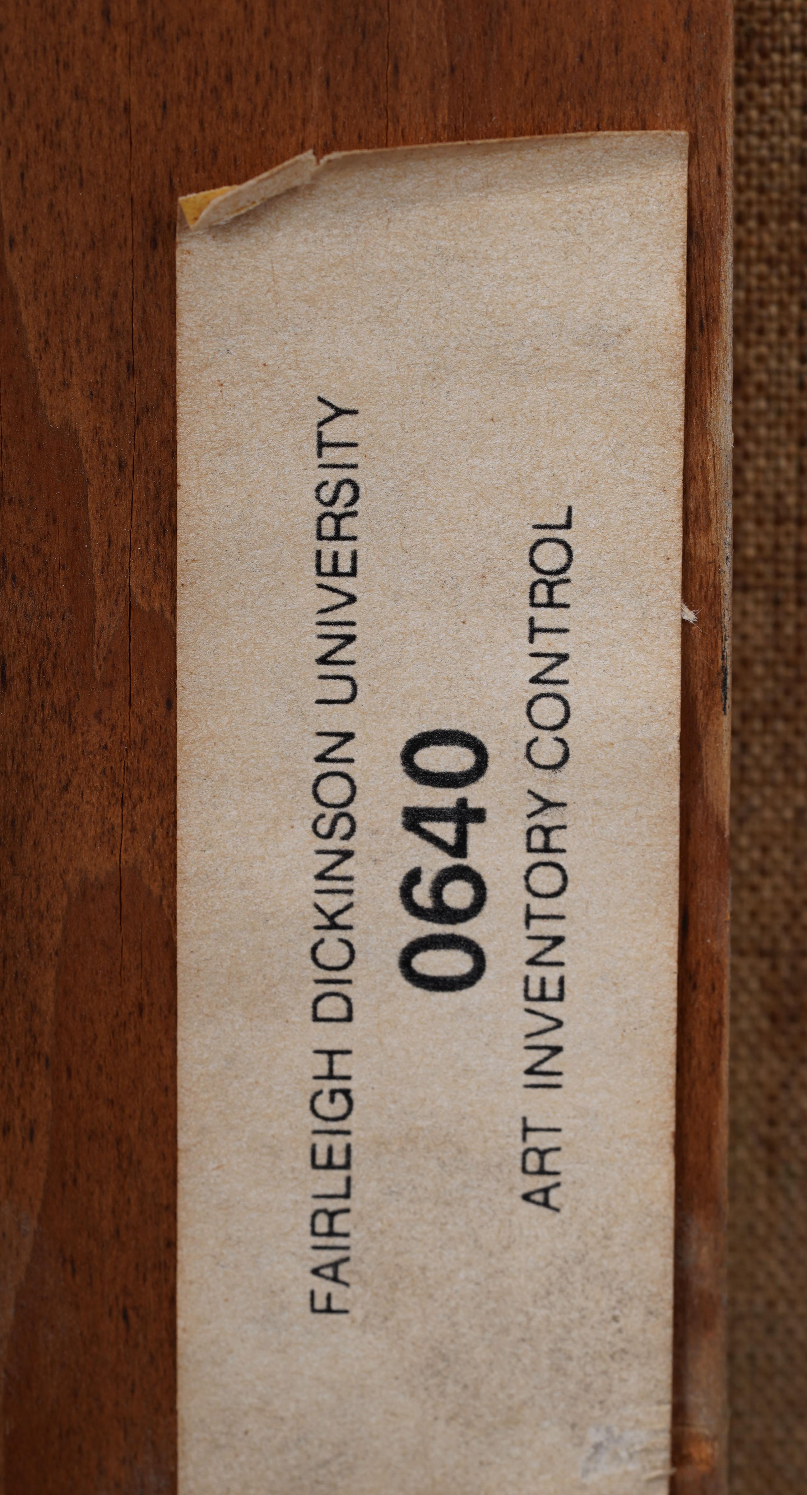 Vintage American Post Impressionist Woman and Bird Encadré Peinture à l'huile en vente 2