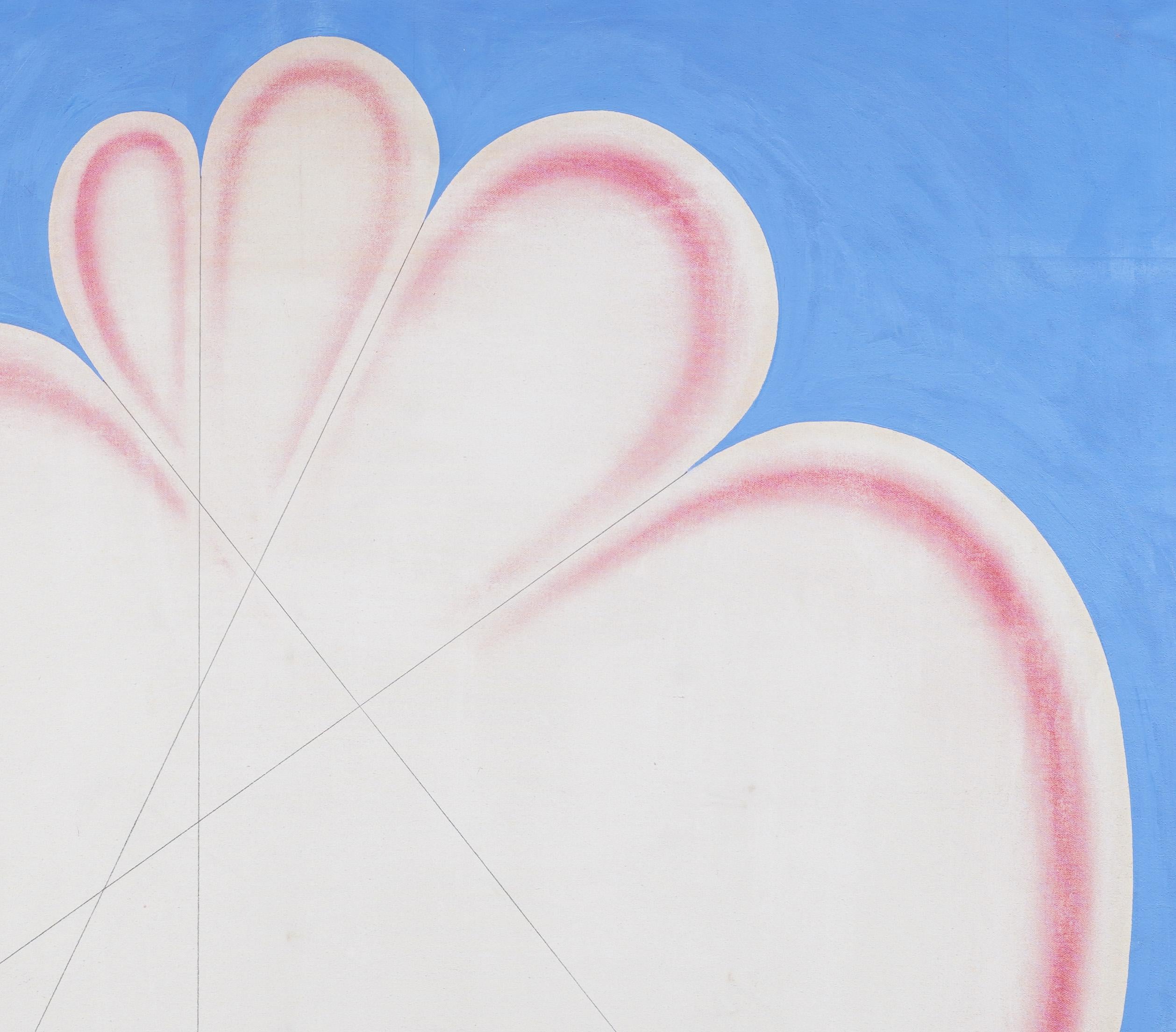 Abstraktes amerikanisches Vintage-Ölgemälde, Psychedelic Modernist, Vintage – Painting von Unknown