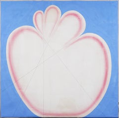 Vintage American Psychedelic Modernist Abstract Oil Painting