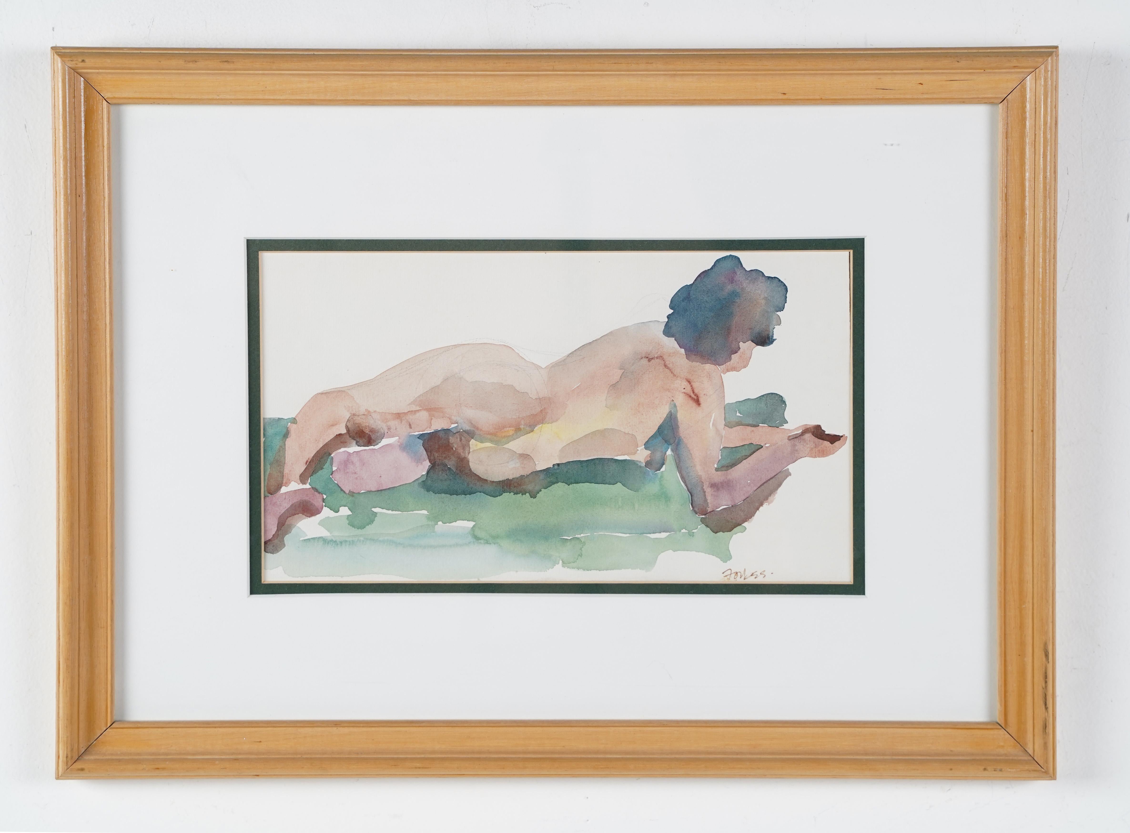 Vintage American School Boudoir Scene Nude Female Interior Portrait Painting  1