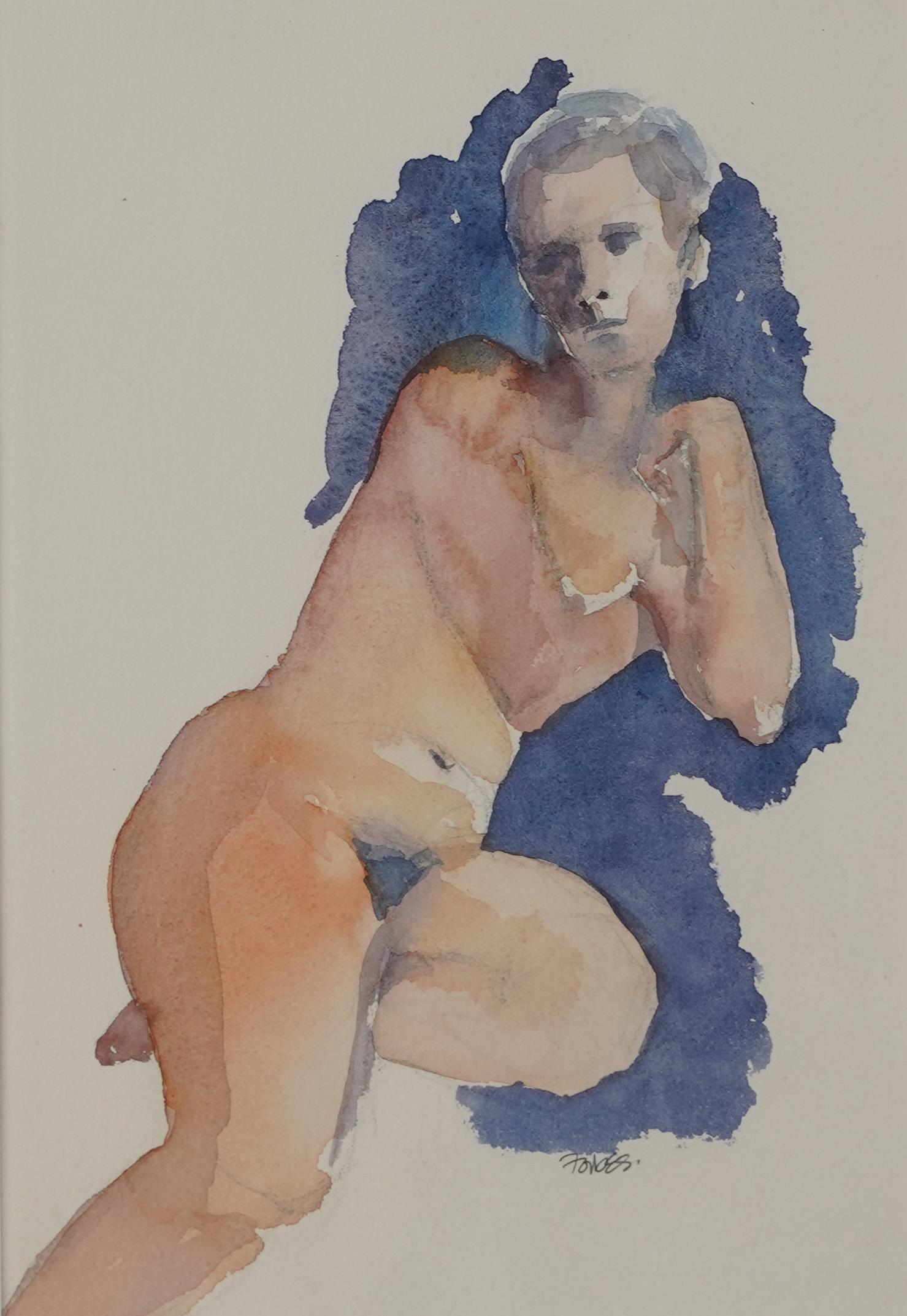 Vintage American School Boudoir Scene Nude Female Interior Portrait Painting  2