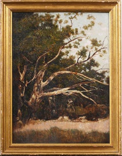 Vintage American School Impressionist Framed Landscape Original Oil Painting