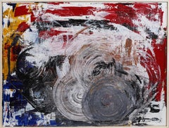 Gerahmtes Ölgemälde der amerikanischen Schule, modernistischer abstrakter Expressionismus