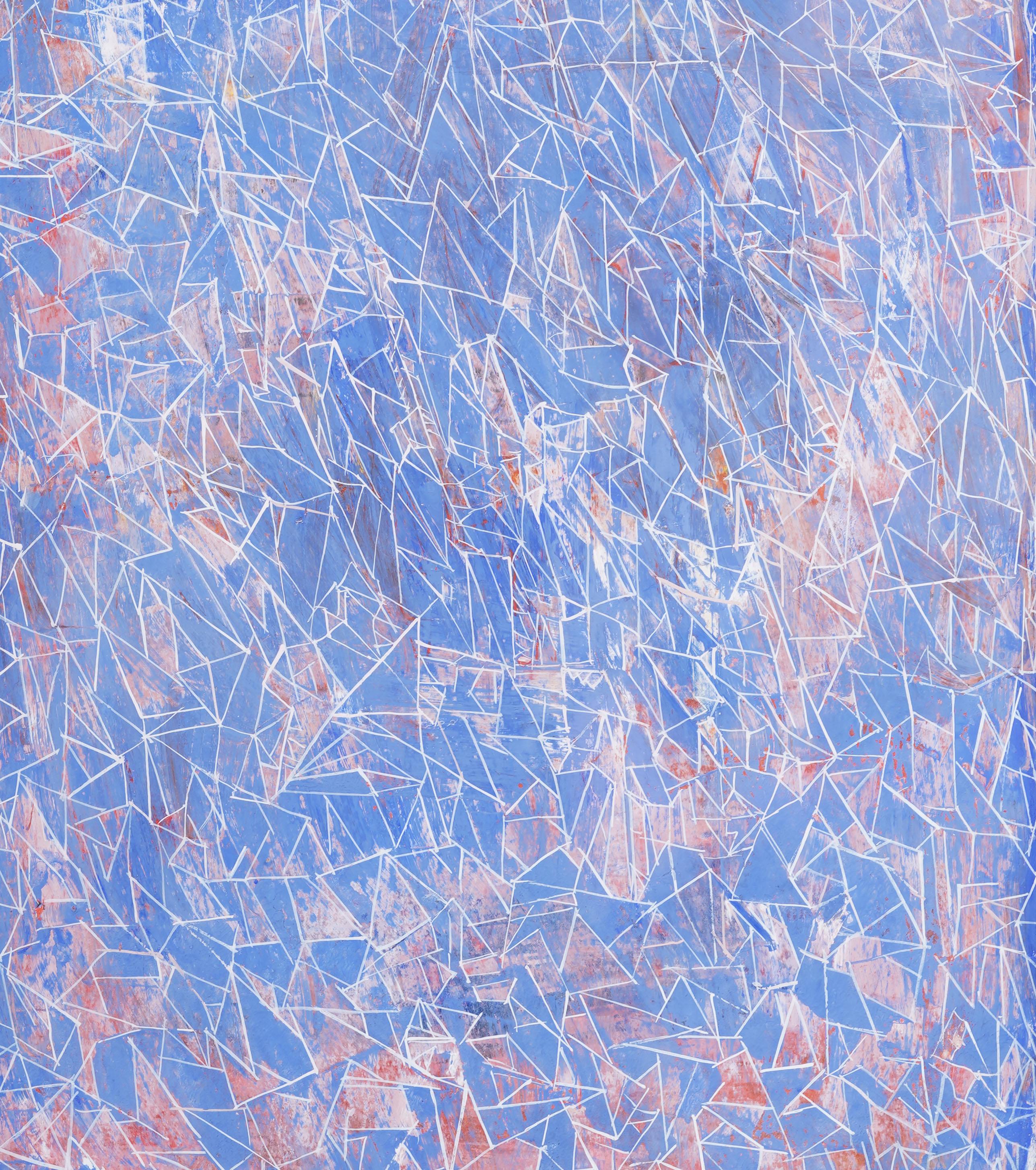 Vintage American School Modernist Gilt Framed Abstract Expressionist Painting For Sale 1