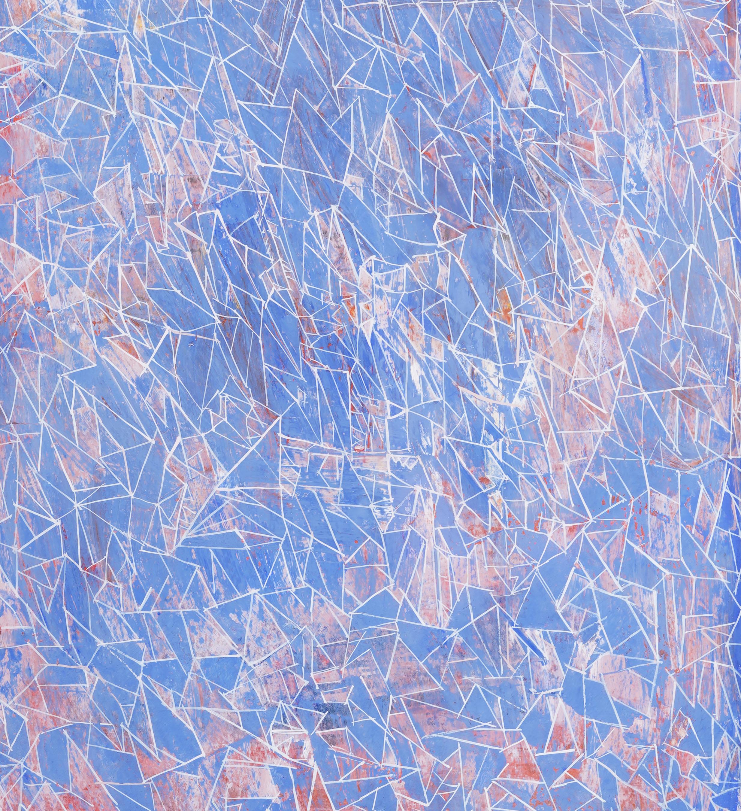 Vintage American School Modernist Gilt Framed Abstract Expressionist Painting For Sale 2