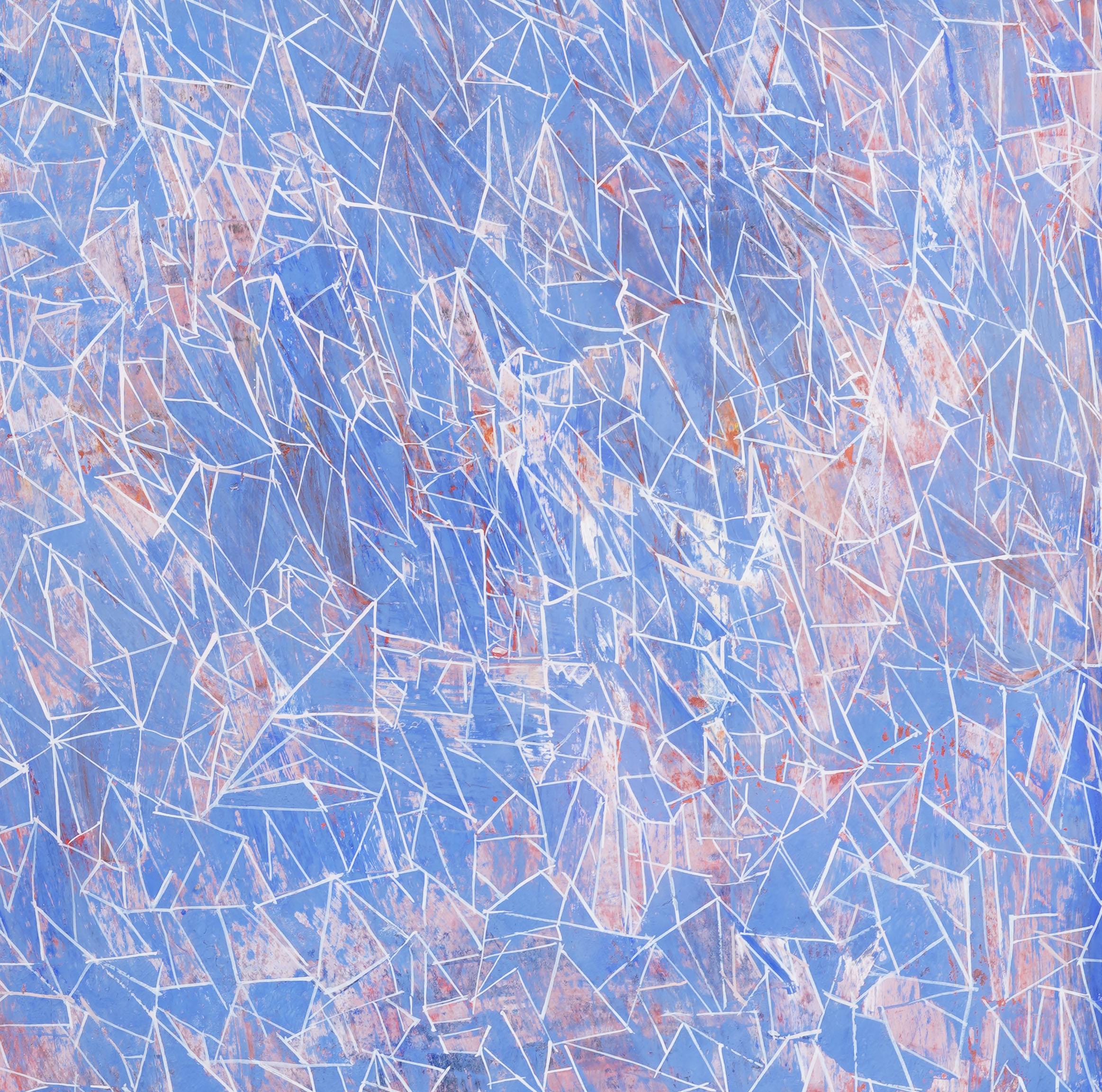 Vintage American School Modernist Gilt Framed Abstract Expressionist Painting For Sale 3