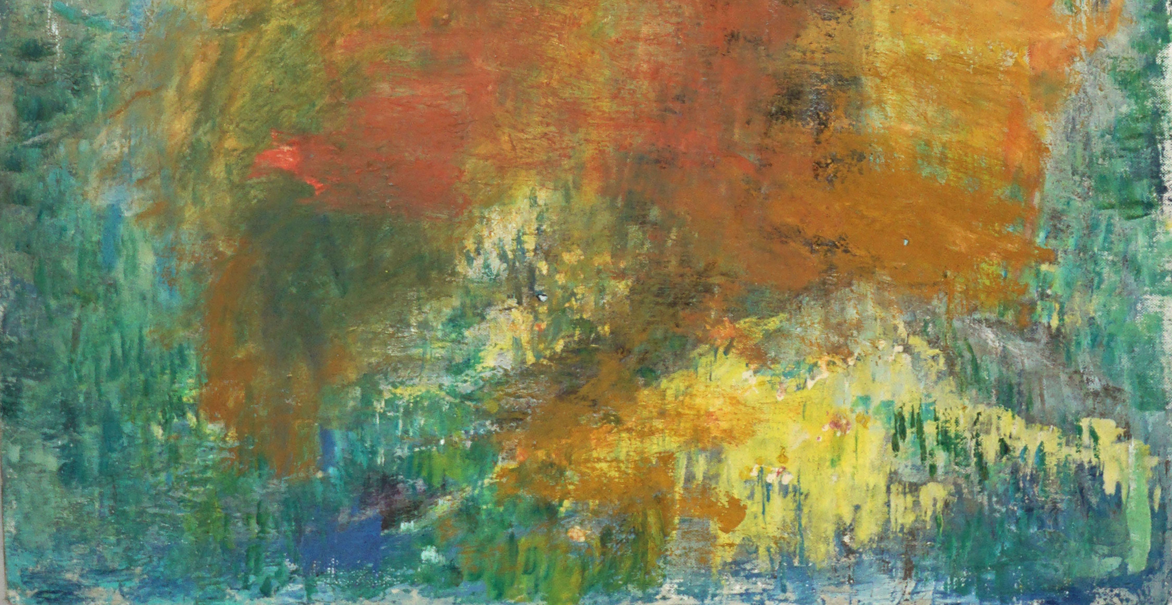 Vintage-Herbst im Central Park Abstract (Abstrakter Expressionismus), Painting, von Unknown