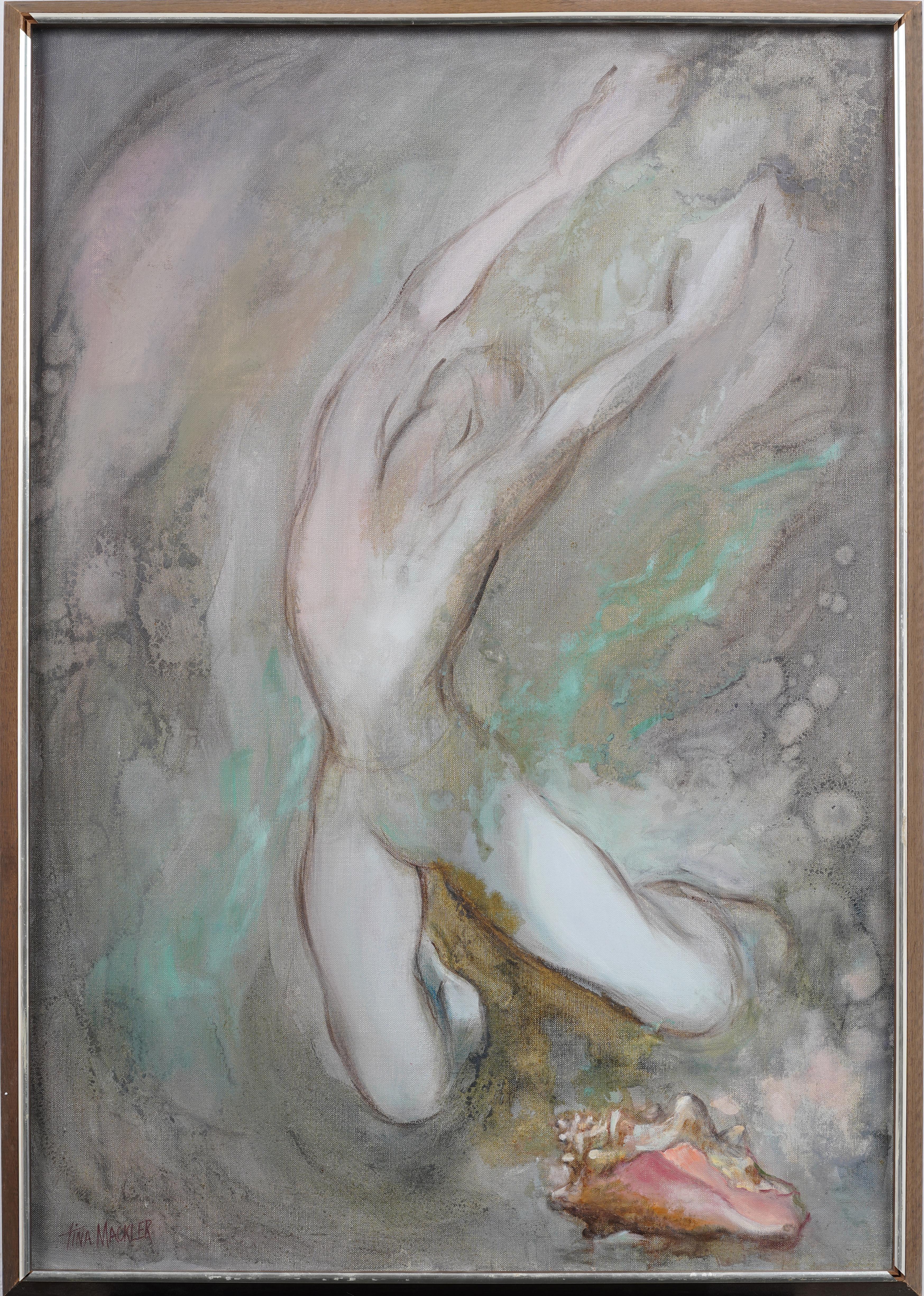 Figurative Painting Unknown - Vintage Ballet Painting of Robert The dans "Sea Shadows", Huile sur toile