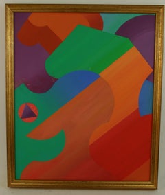 Vintage Cubic   Oil Painting "  Two Lovers"