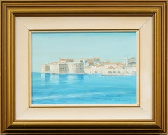 Vintage Impressionista Europeo Paesaggio marino costiero Mediterraneo Townes Pittura