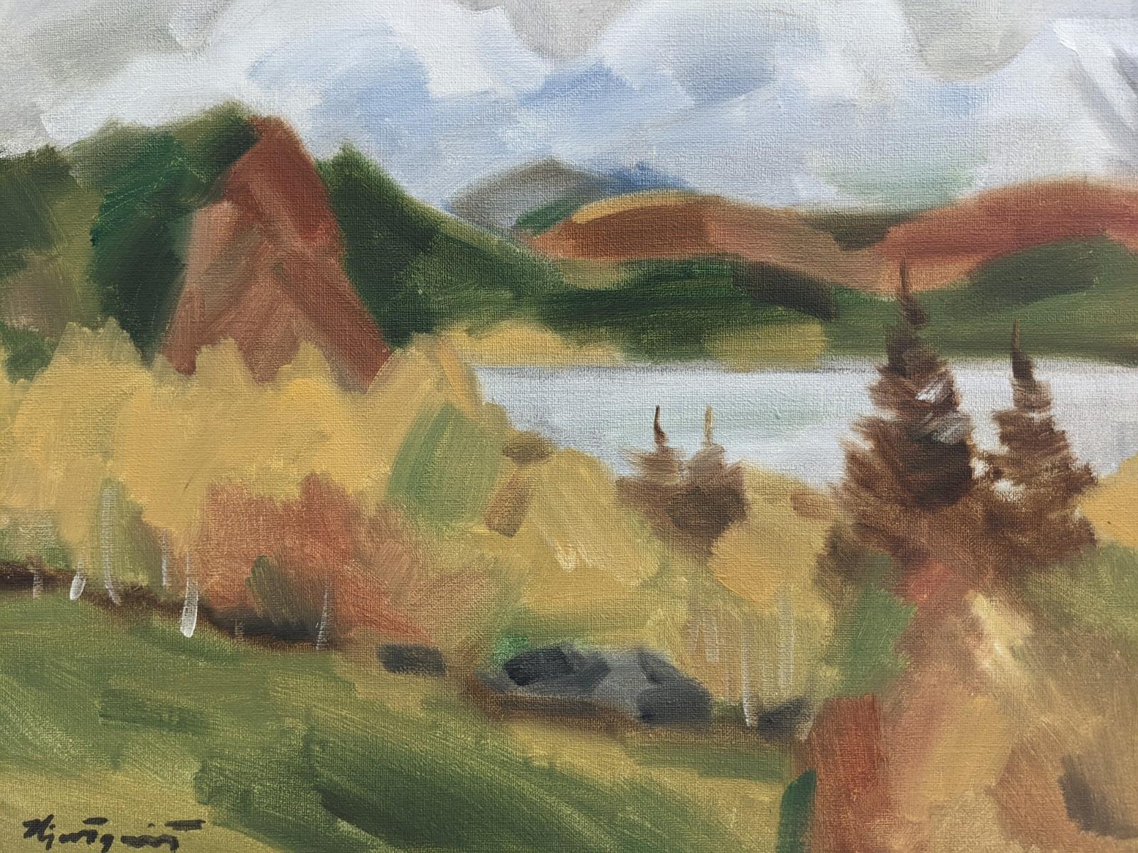 vintage landscape oil painting