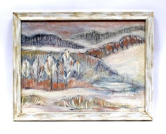 Vintage Female Modernist Landscape "Berkshire Hills" 1961